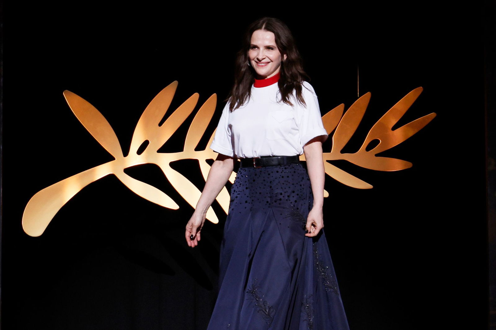 Juliette Binoche würdigt Jafar Panahi. 