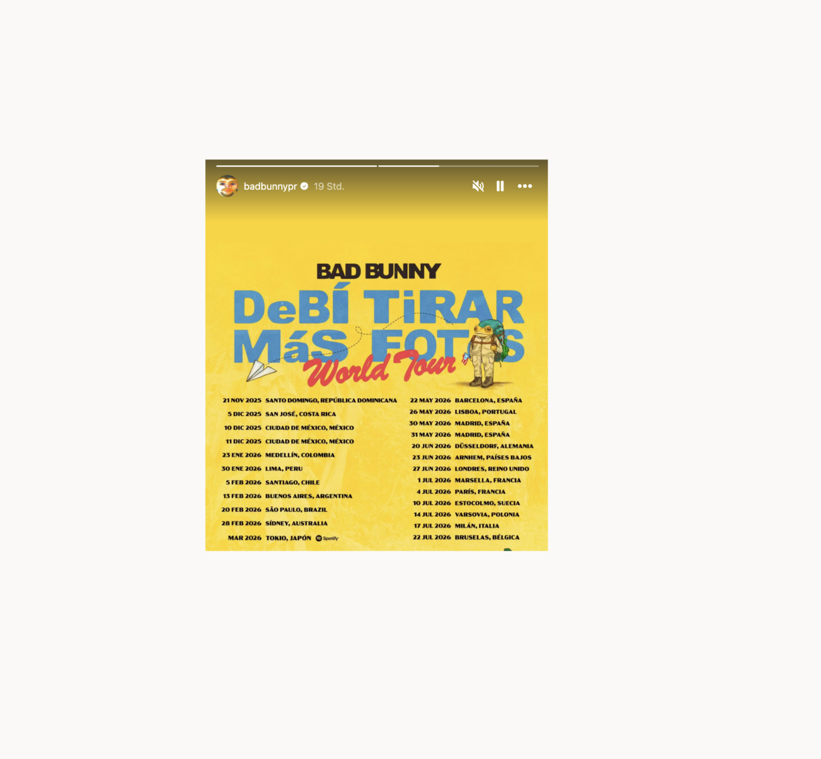 Bad Bunny - Welttournee