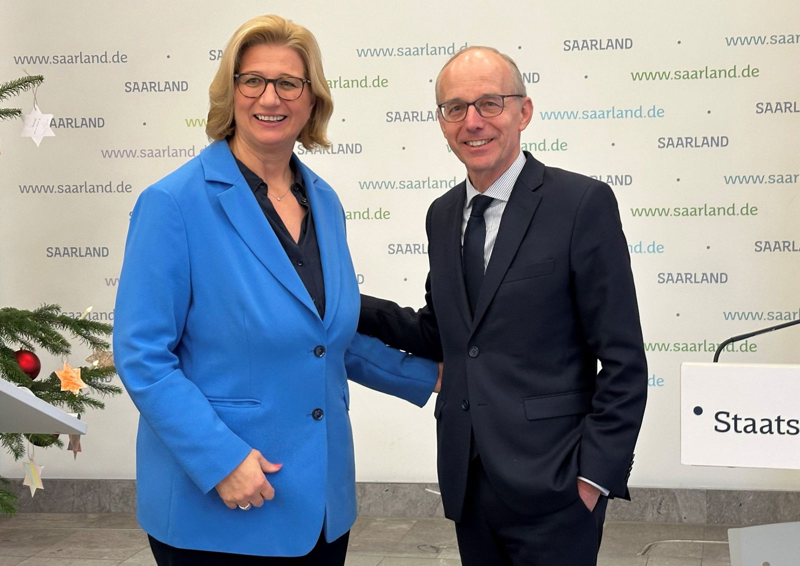 Anke Rehlinger und Luc Frieden. Mit dem Luxemburgplan will das Saarland seine Kooperation mit Luxemburg vertiefen. (Archivbild)