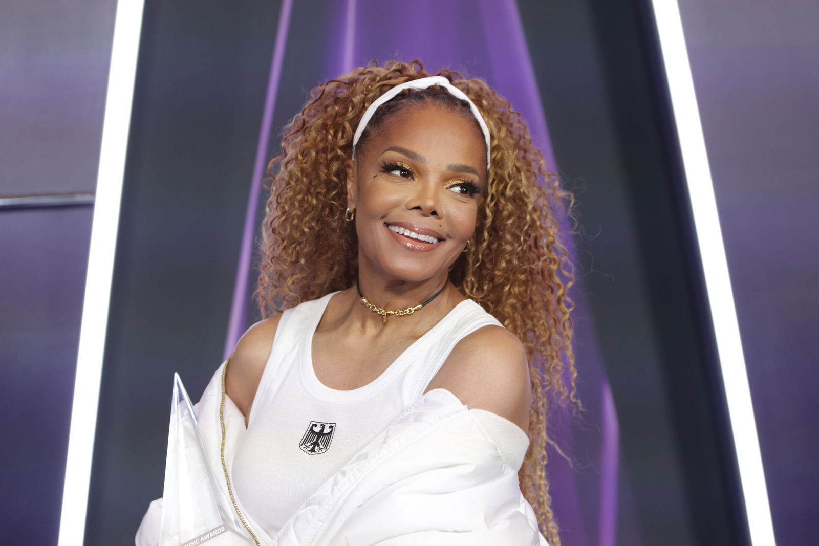 Janet Jackson trug den Bundesadler auf ihrem Top.