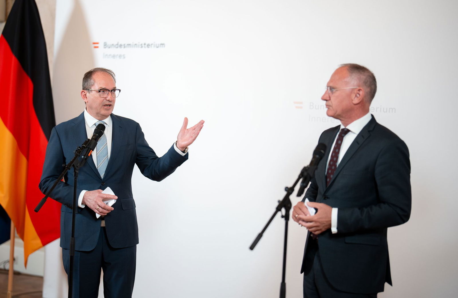 Die konservativen Innenminister demonstrieren Harmonie. 