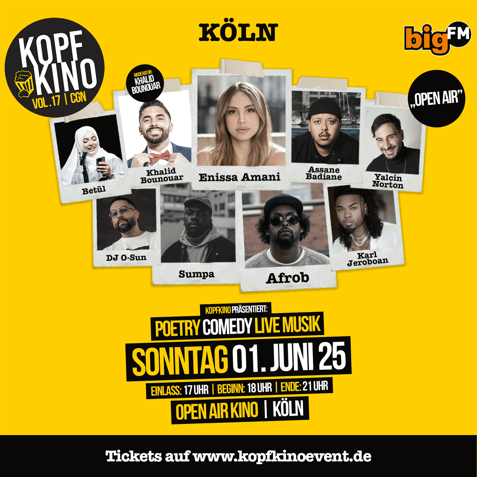 KopfKino präsentiert: Poetry, Comedy, LIVE Musik