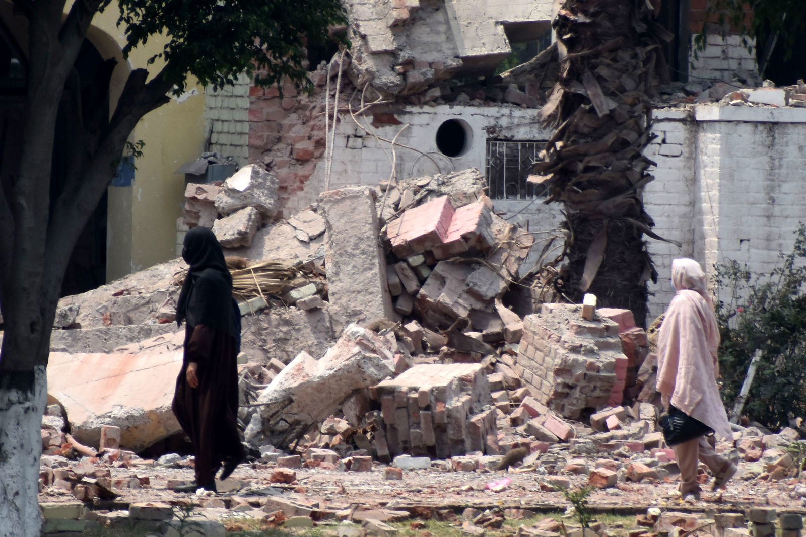 Zerstörungen nahe Lahore in Pakistan