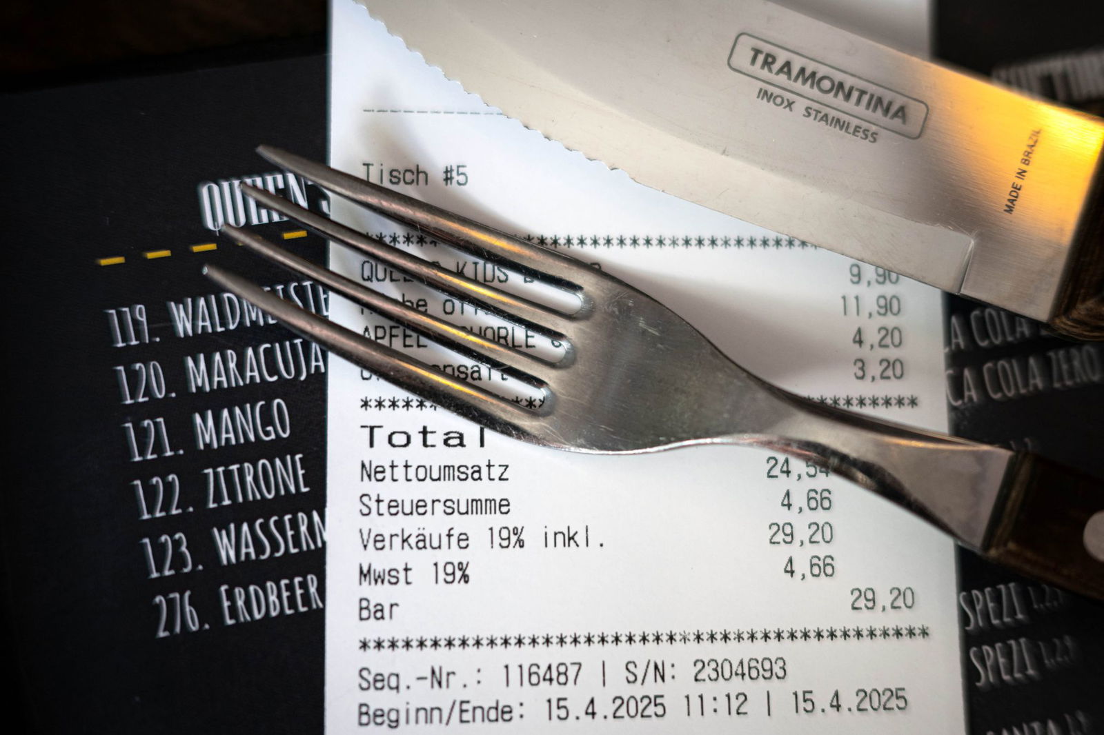 Bald Geschichte? 19 Prozent Mehrwertsteuer auf Speisen in Restaurants. (Symbolbild)