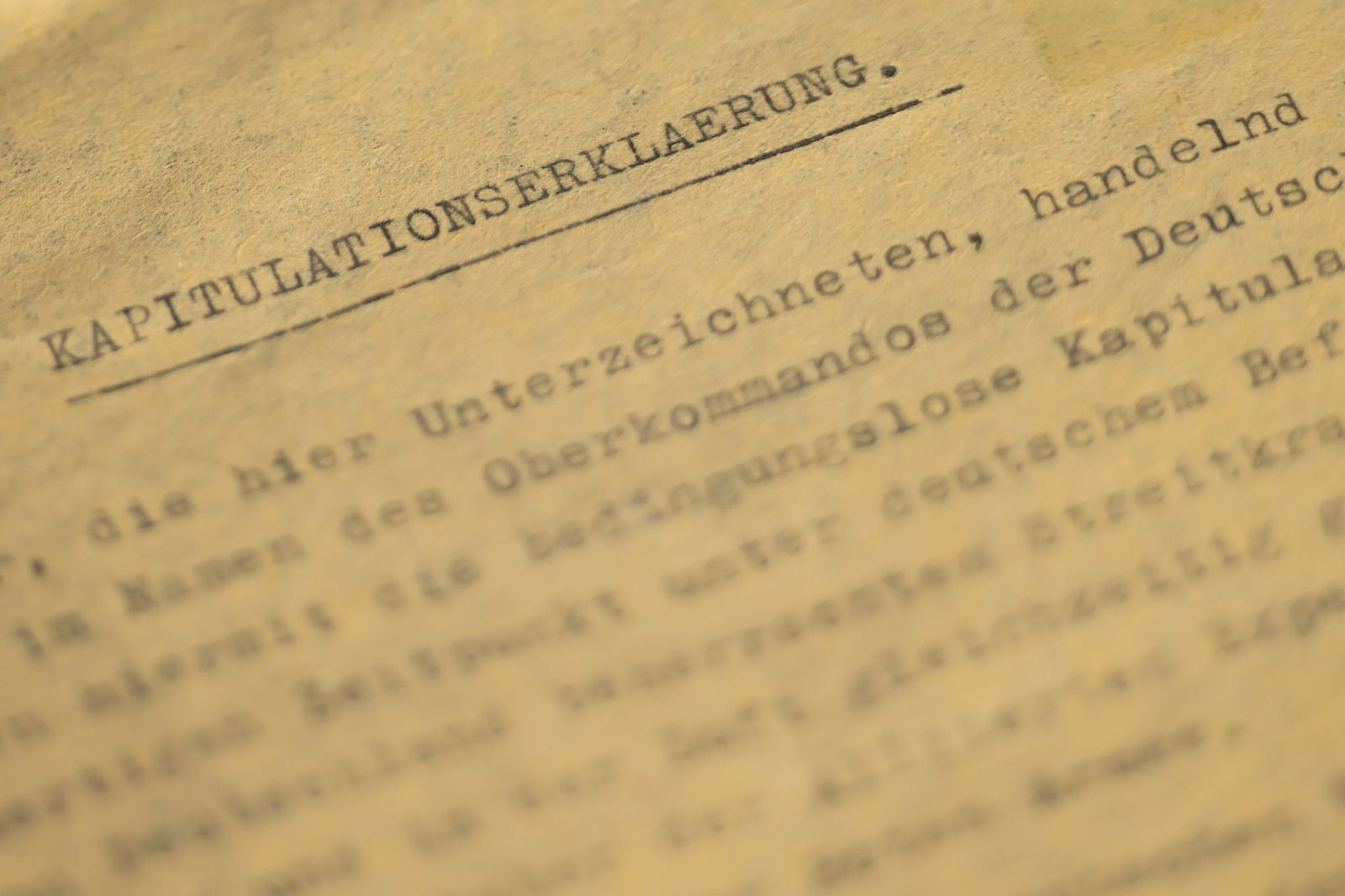Die Kapitulationserklärung Deutschlands im Zweiten Weltkrieg. (Archivbild)
