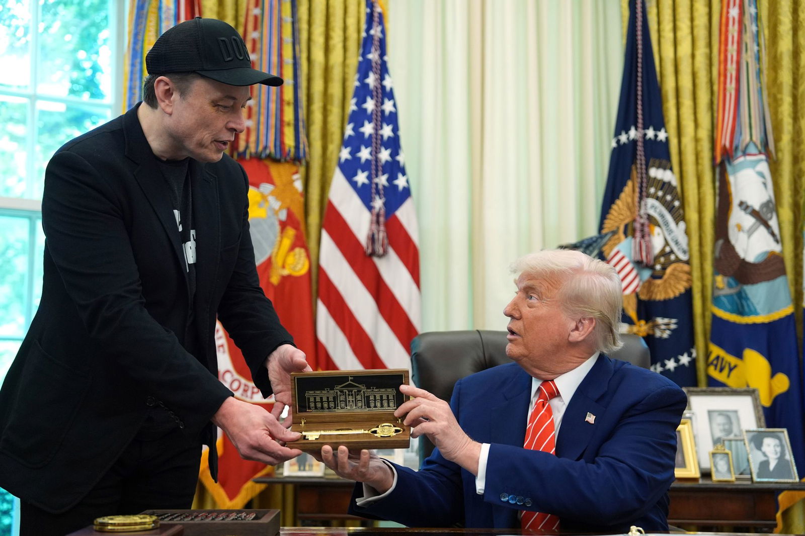 US-Präsident Donald Trump und Elon Musk. 