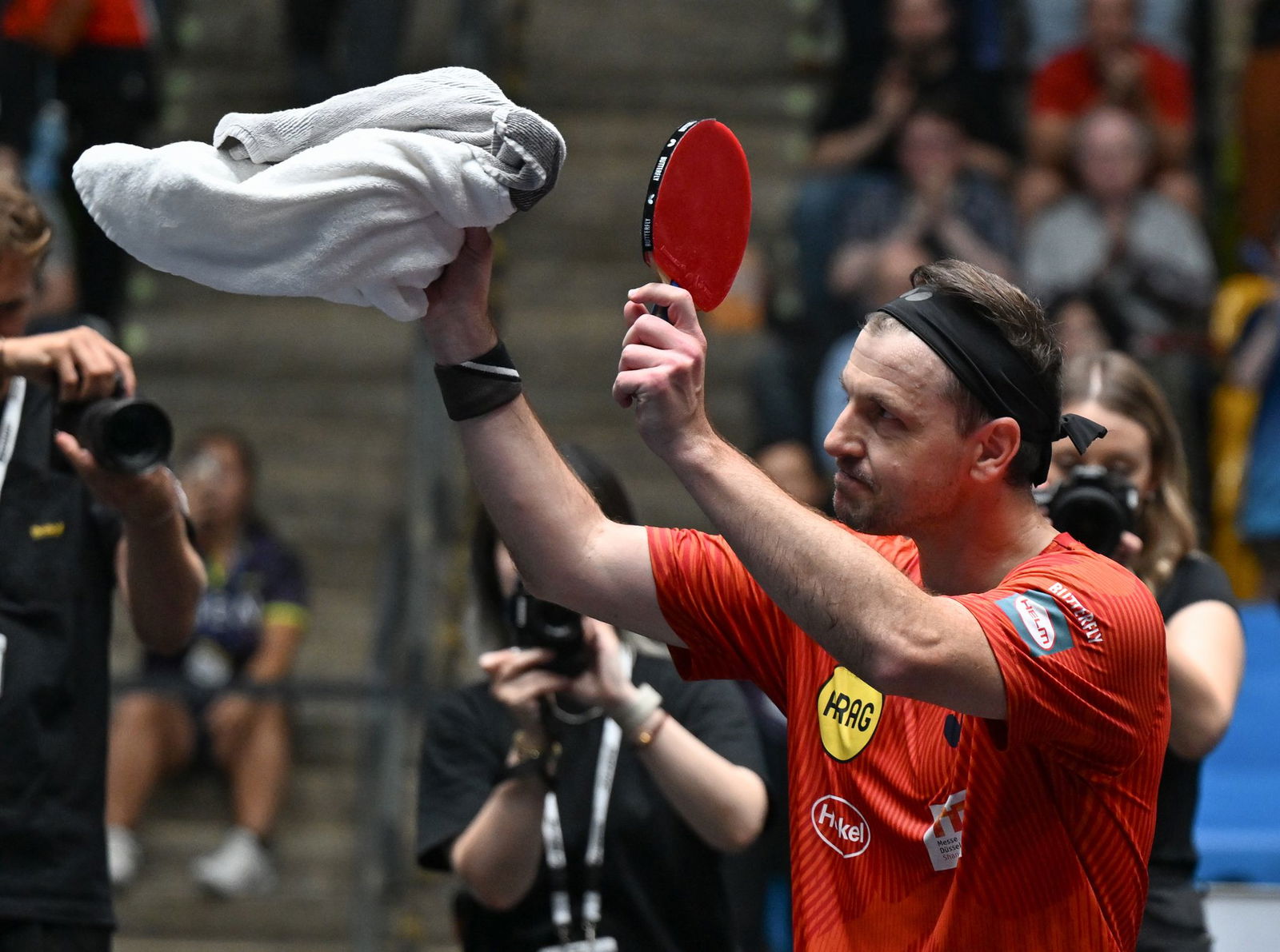 Abschied vom Tischtennis: Timo Boll nach dem letzten Spiel seiner Karriere.