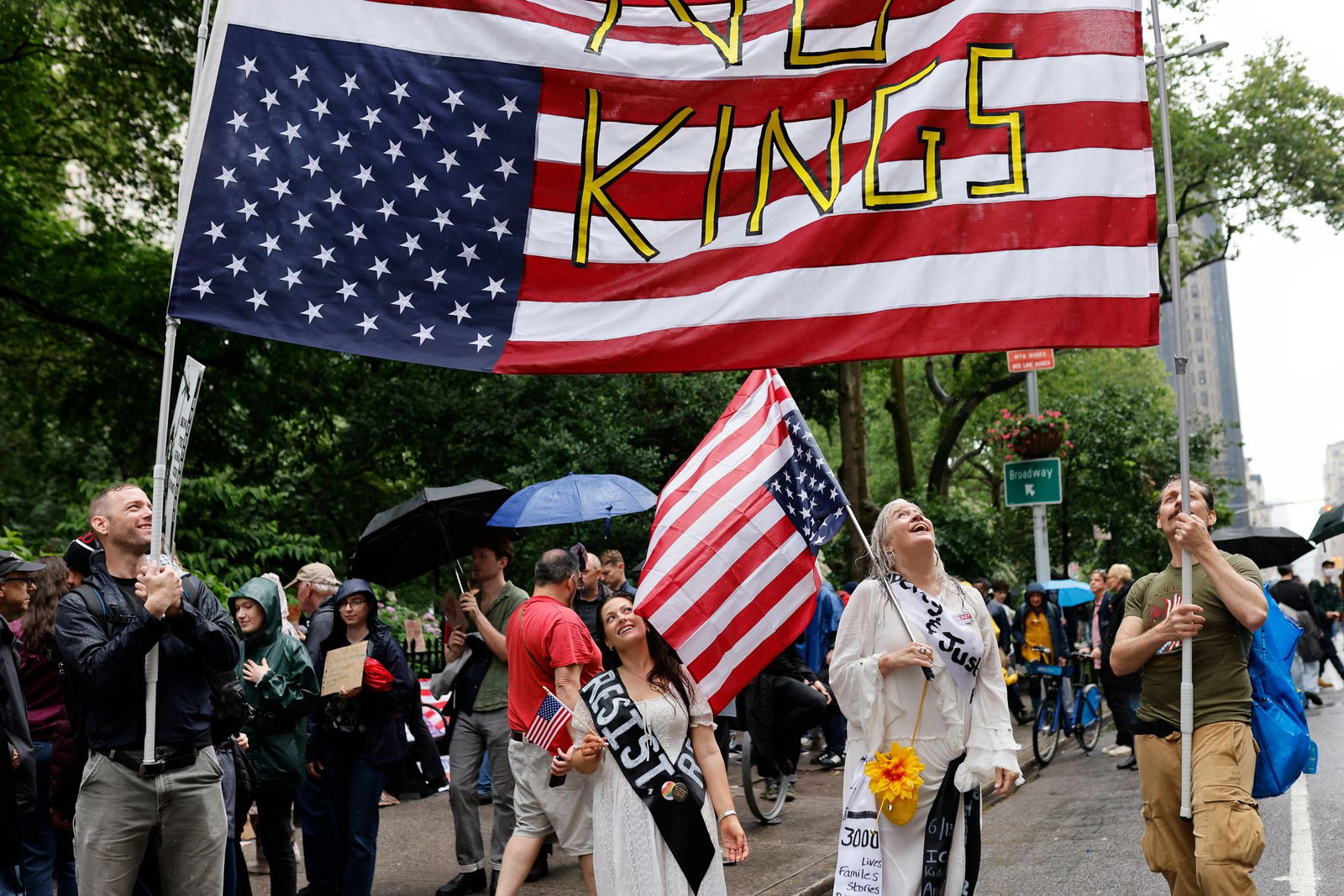 «No Kings» (Keine Könige) war das übergreifende Motto der Proteste. 