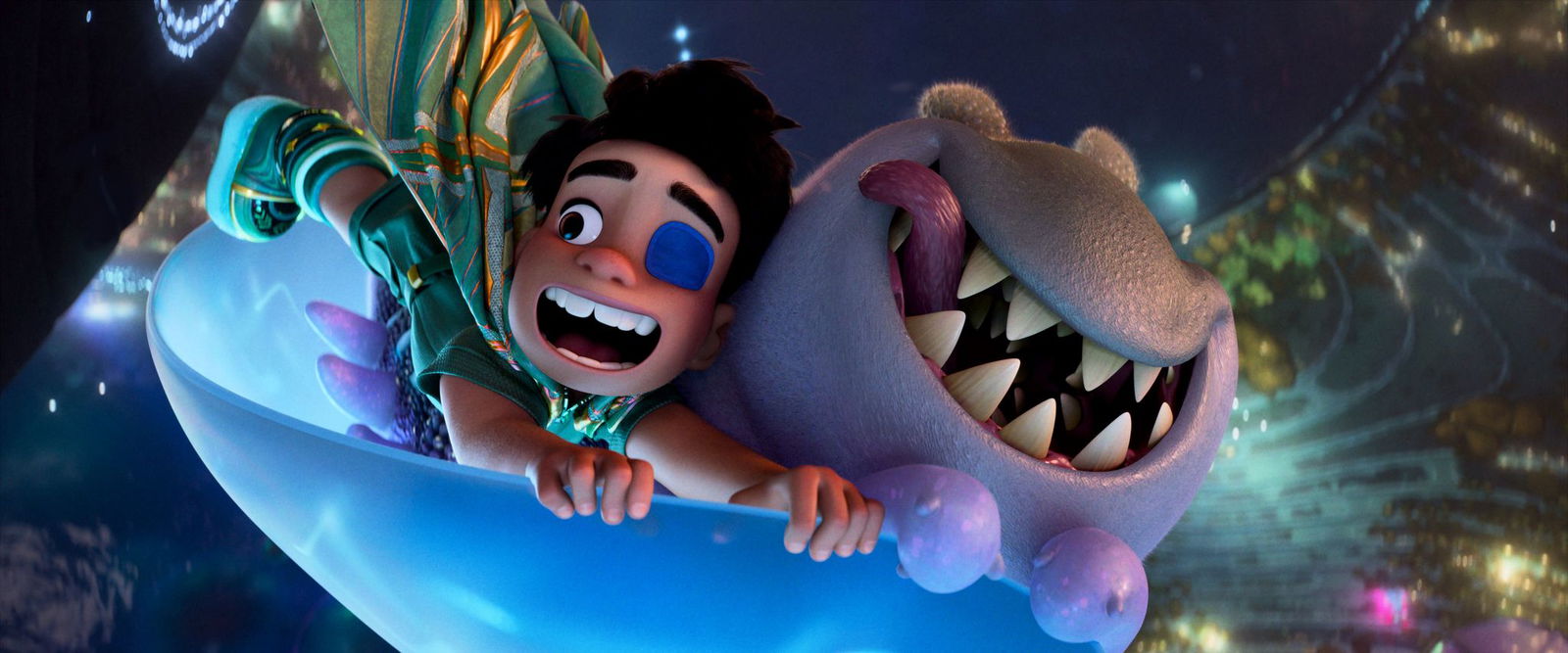 Mit dem Alien Glordon findet Elio im Weltall einen besten Freund. 