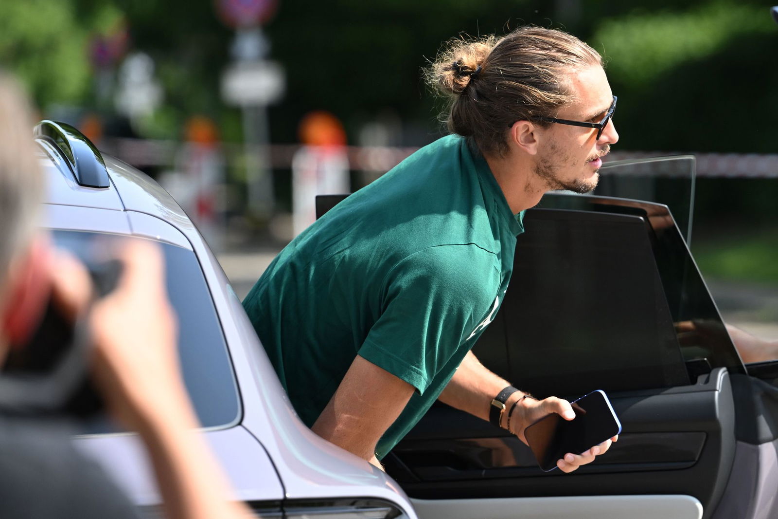 Alexander Zverev kam am Montagnachmittag in Stuttgart an.