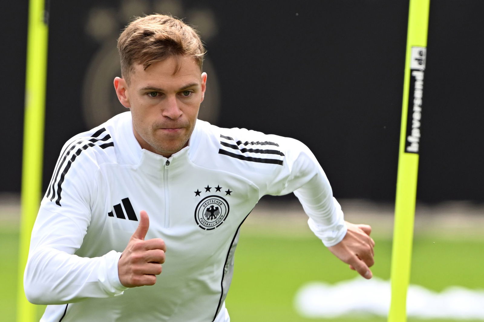 Voller Trainingseinsatz bei Kapitän Joshua Kimmich.