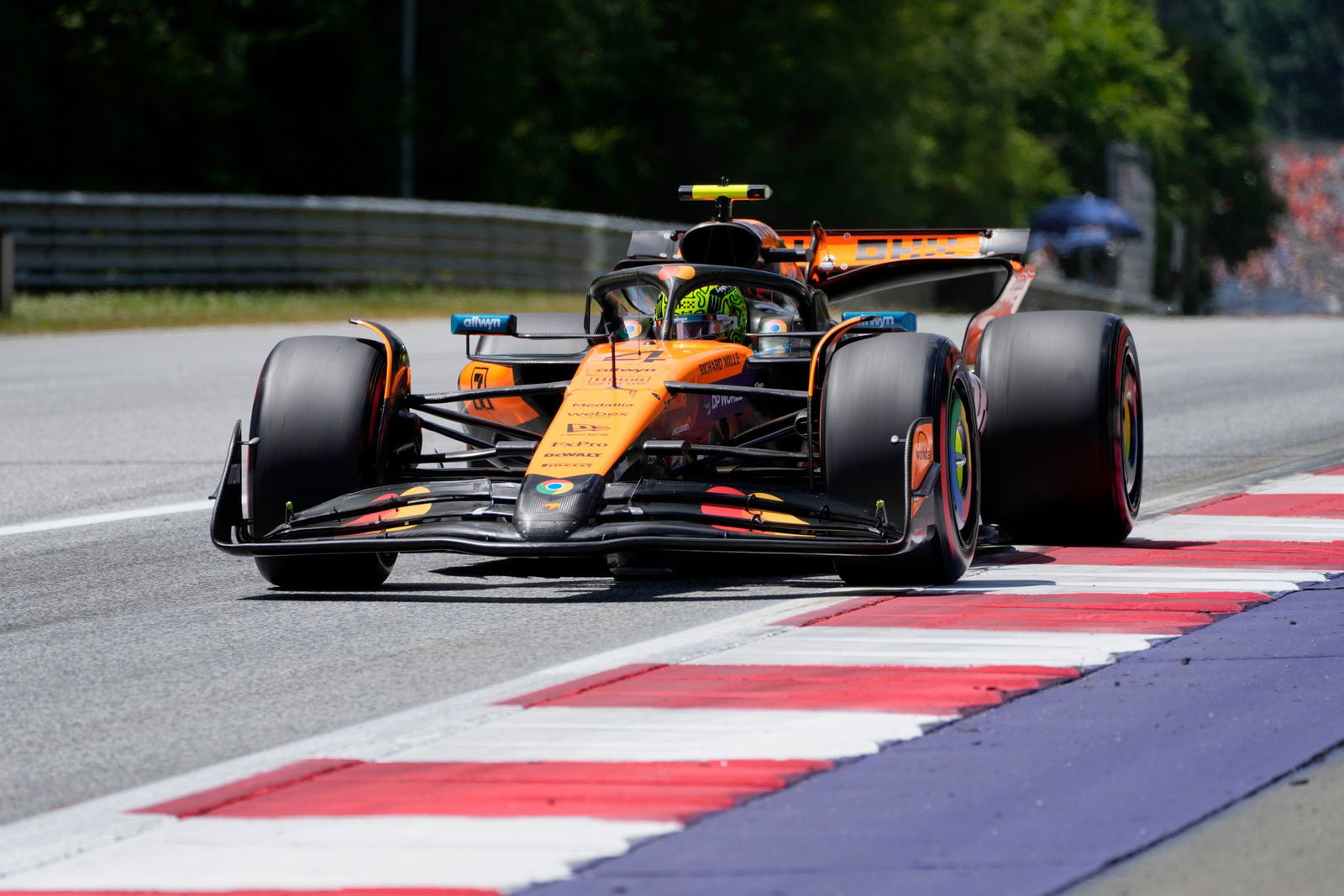Der WM-Zweite Lando Norris startet in Spielberg von Platz eins.