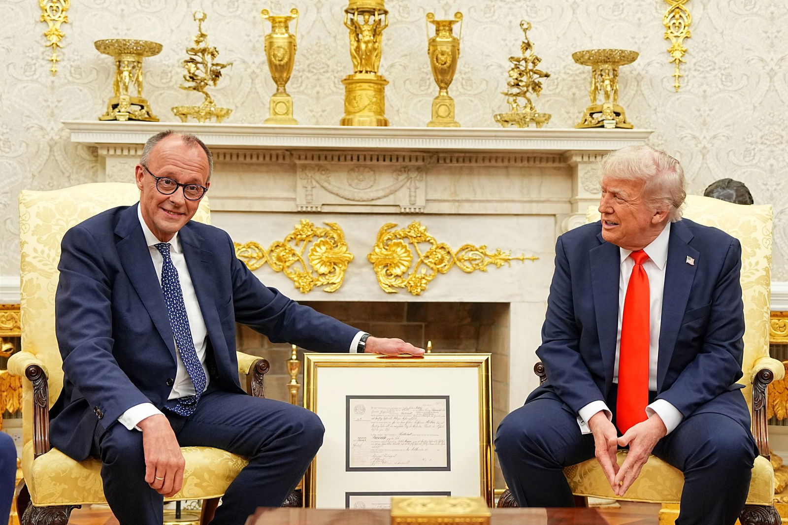 Die Urkunde unterstreicht, dass Trumps Vorfahren väterlicherseits aus Kallstadt bei Bad Dürkheim stammen.