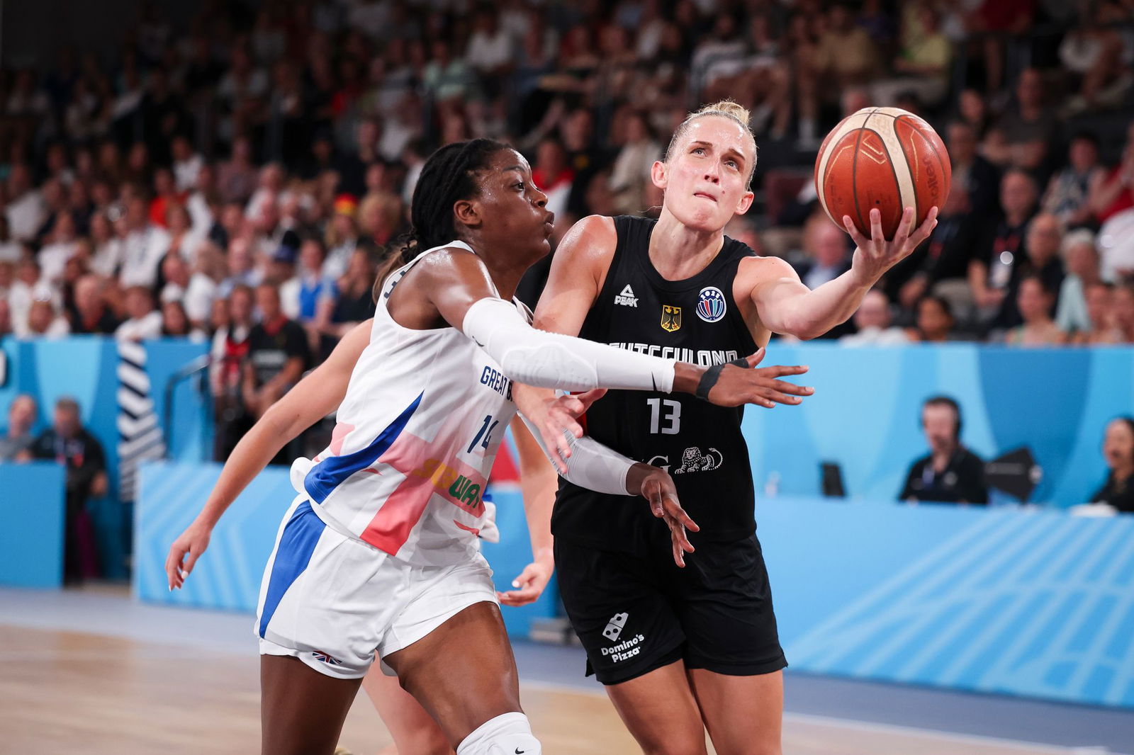 Leonie Fiebich konnte gegen Großbritannien auch mal verschnaufen.