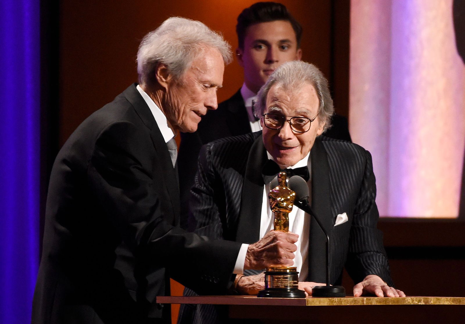 Auch einen Ehrenoscar durfte Schifrin (r.) zu seinen zahlreichen Auszeichnungen zählen.