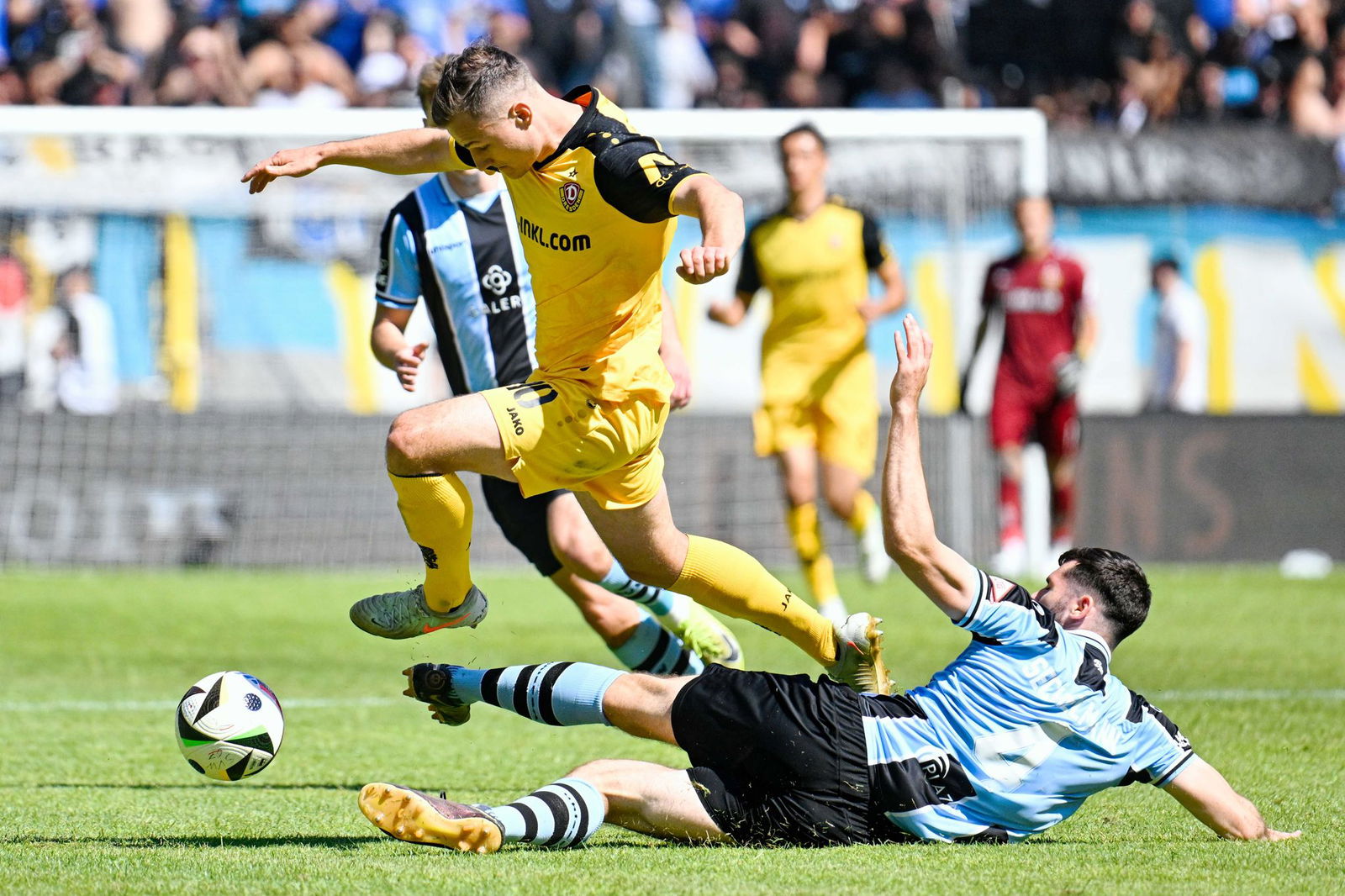 Tim Sechelmann (am Boden) hat bei Waldhof Mannheim verlängert. 