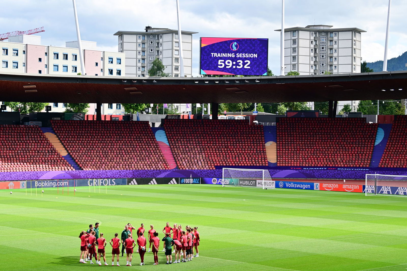 Abschlusstraining der FB-Frauen im Letzigrund.