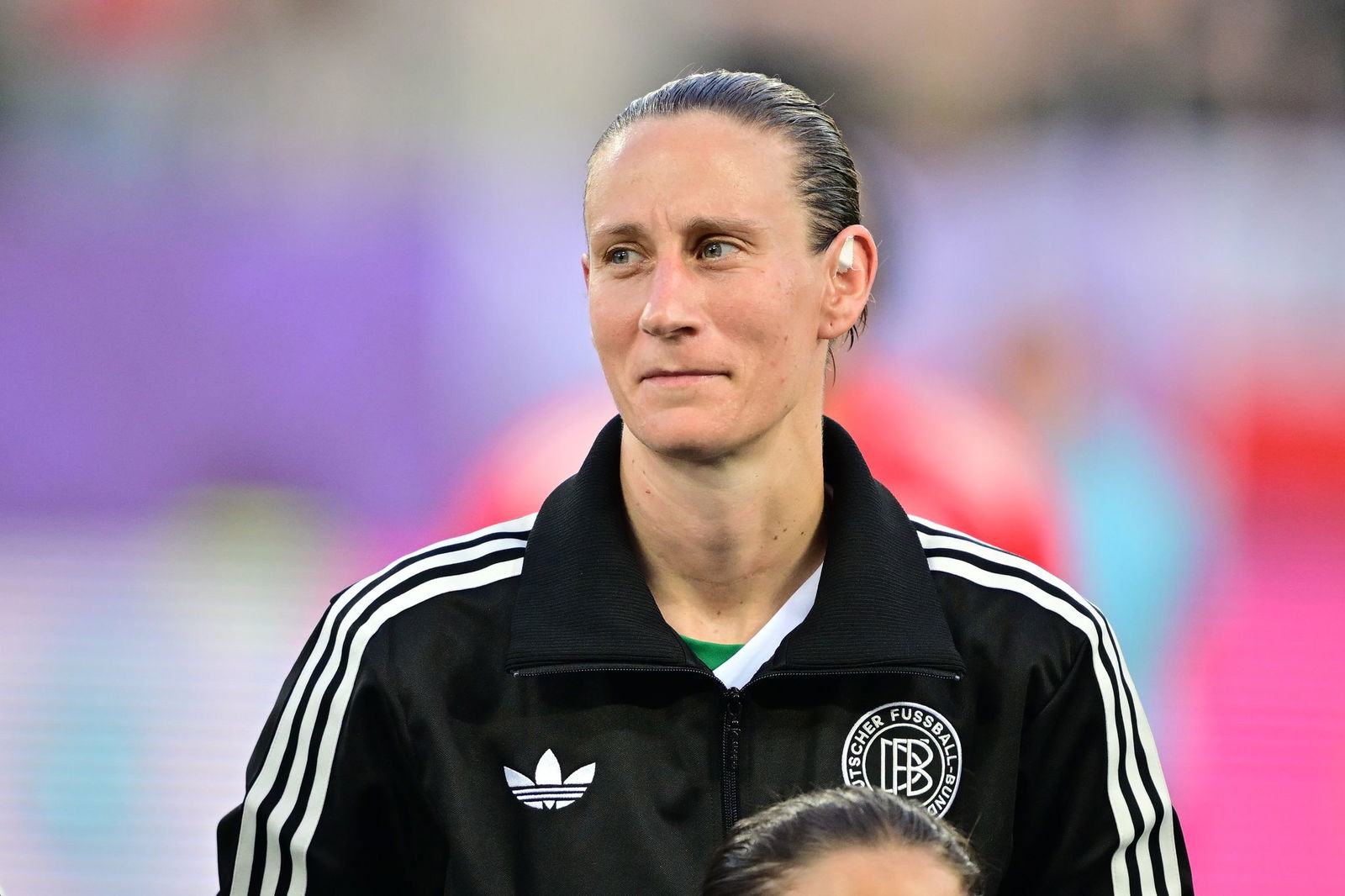 Lächeln bei der Hymne: Ann-Katrin Berger denkt dabei an ihren Opa