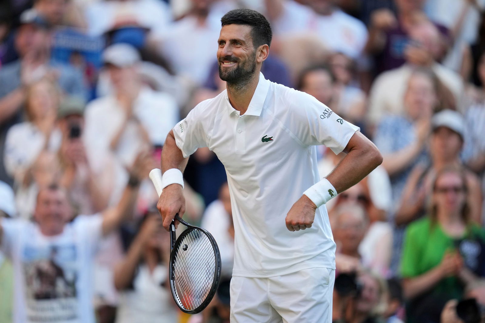 «Pump it up»: Novak Djokovic mit seinem neuen Jubel.