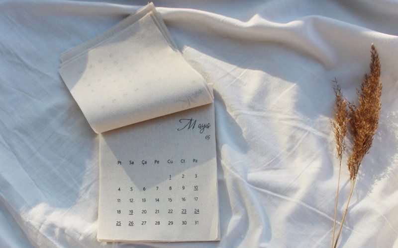 Notizbuch auf Picknickdecke