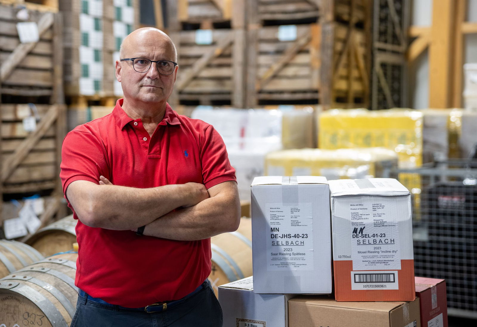 Winzer Selbach exportiert einen großen Teil seines Weins in die USA (Archivbild)