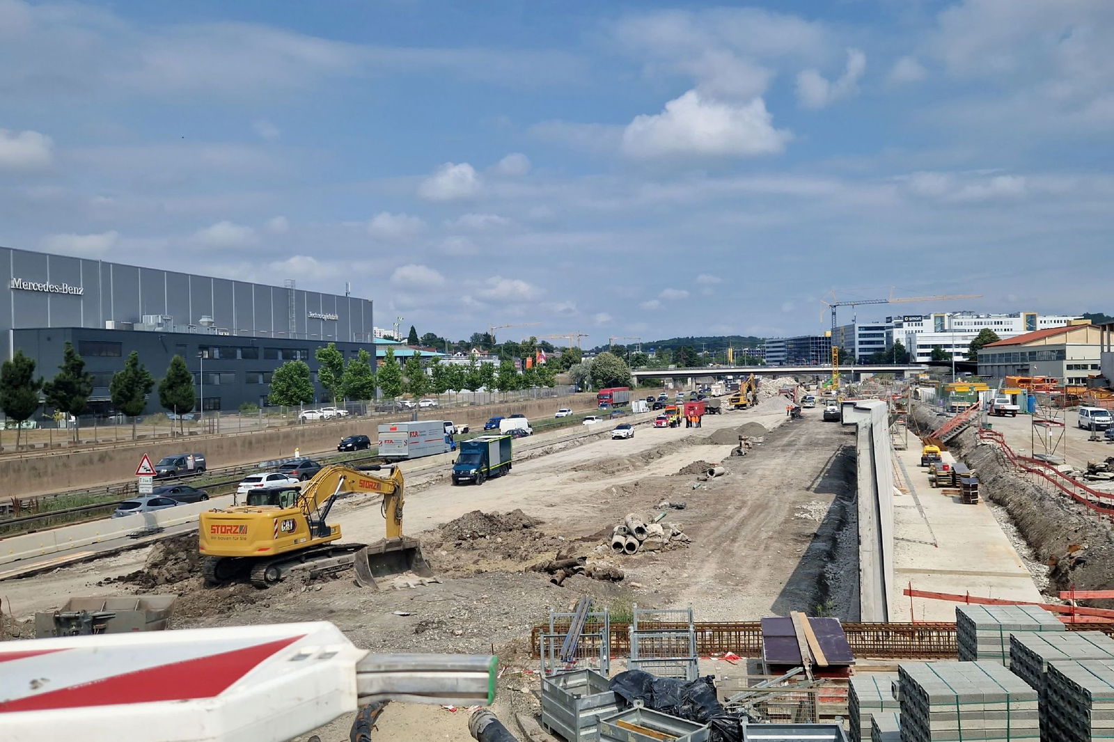 Auf der Baustelle der A81 war eine Fliegerbombe gefunden worden. 