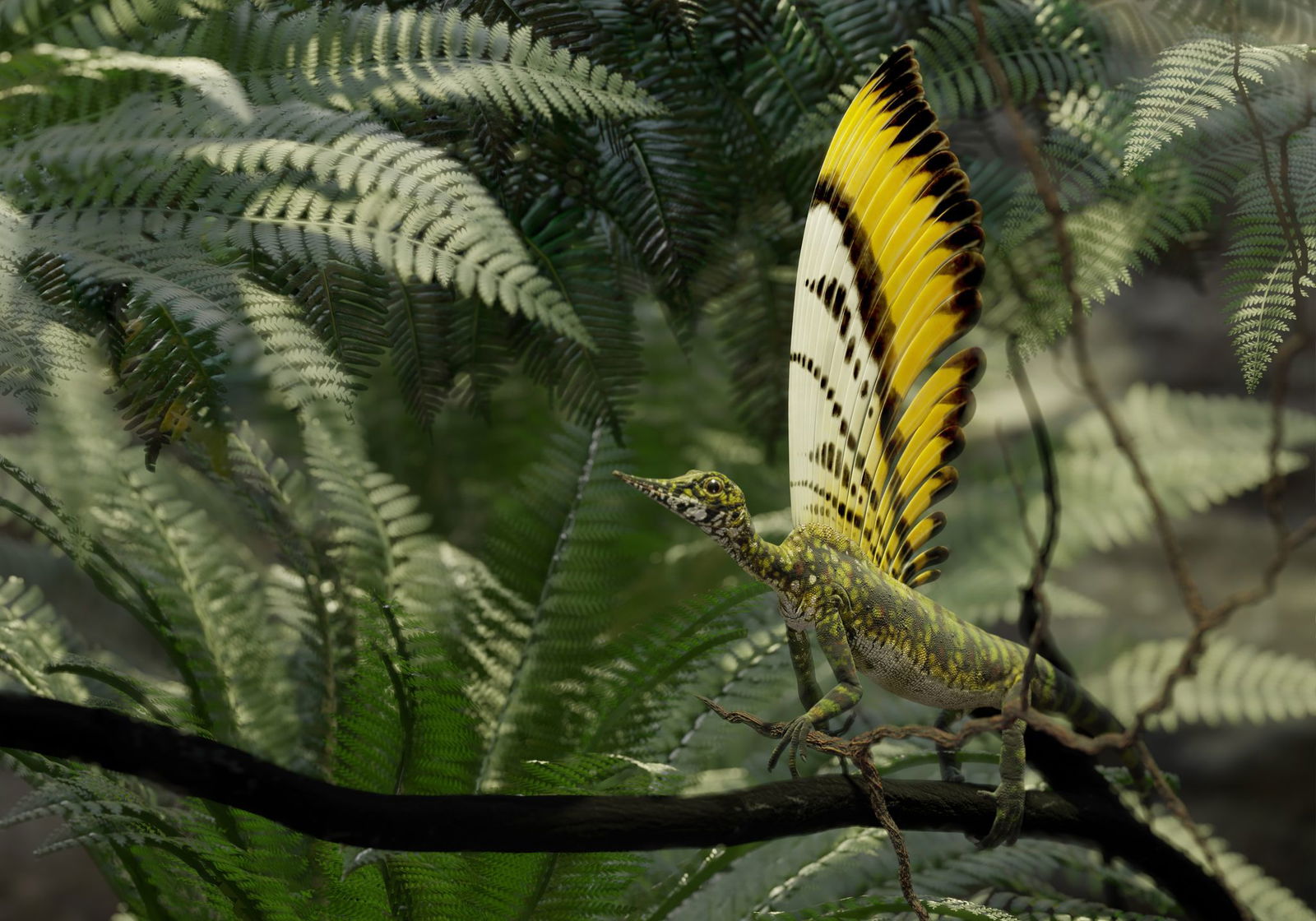 Die Art Mirasaura grauvogeli trug einen bizarren Rückenkamm, den diese grafische Darstellung zeigt.