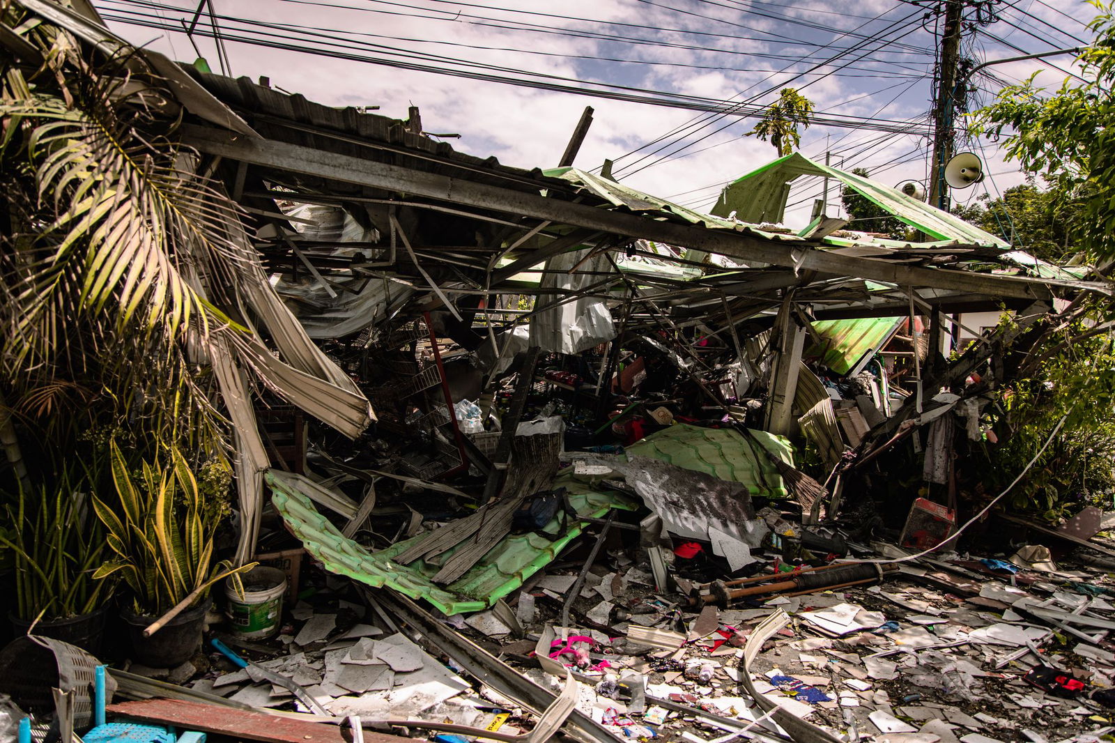 Auch zivile Gebäude wurden bei den mehrtägigen Kämpfen zerstört.