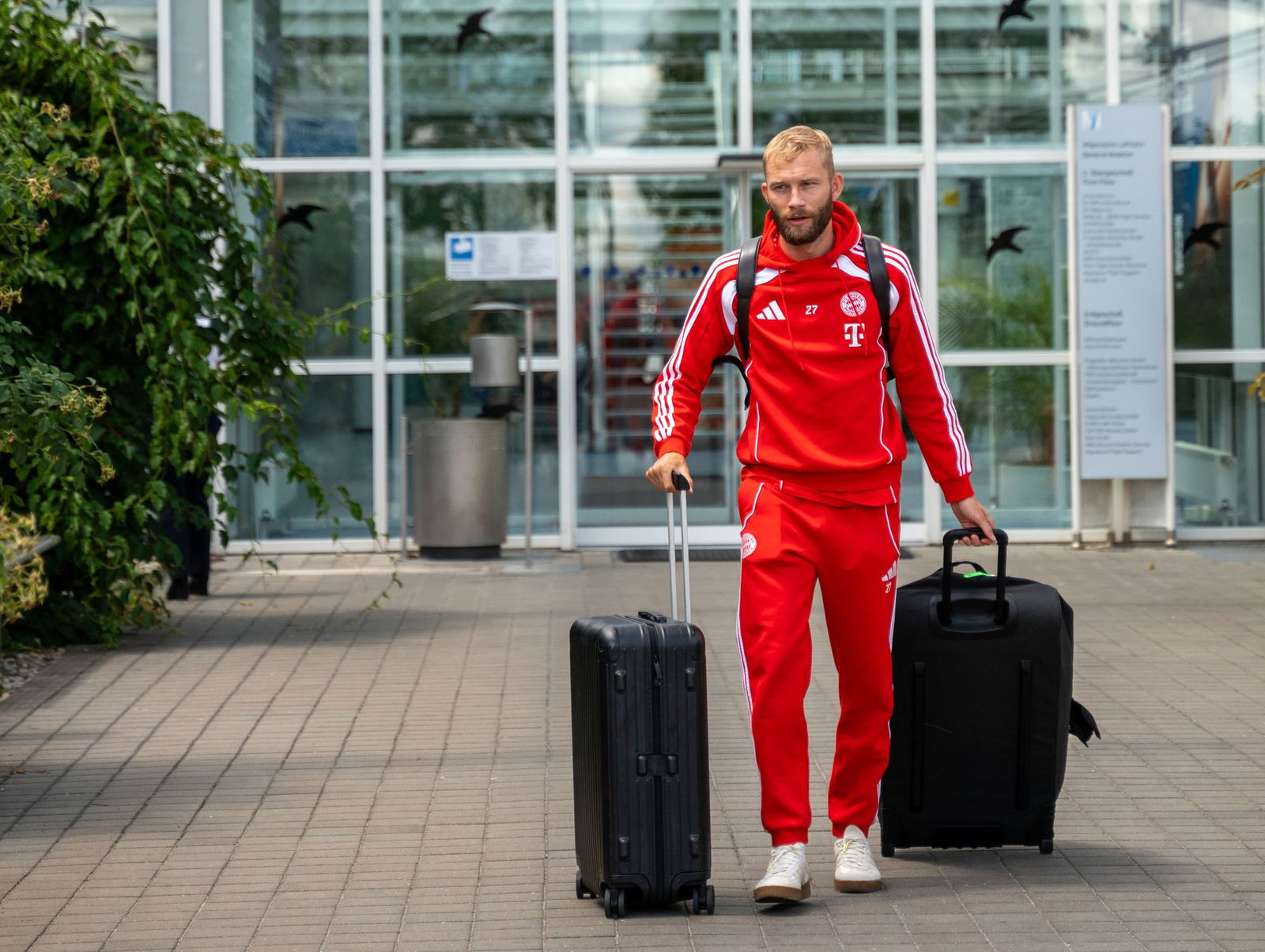 Konrad Laimer und seine Teamkollegen kehrten am Montag aus den USA zurück.