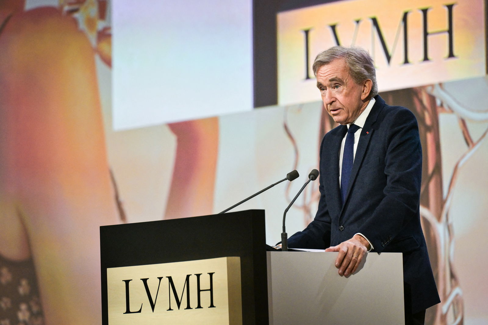 Der Chef des weltweit führenden Luxuskonzerns LVMH, Bernard Arnault, 17. April 2025 in Paris