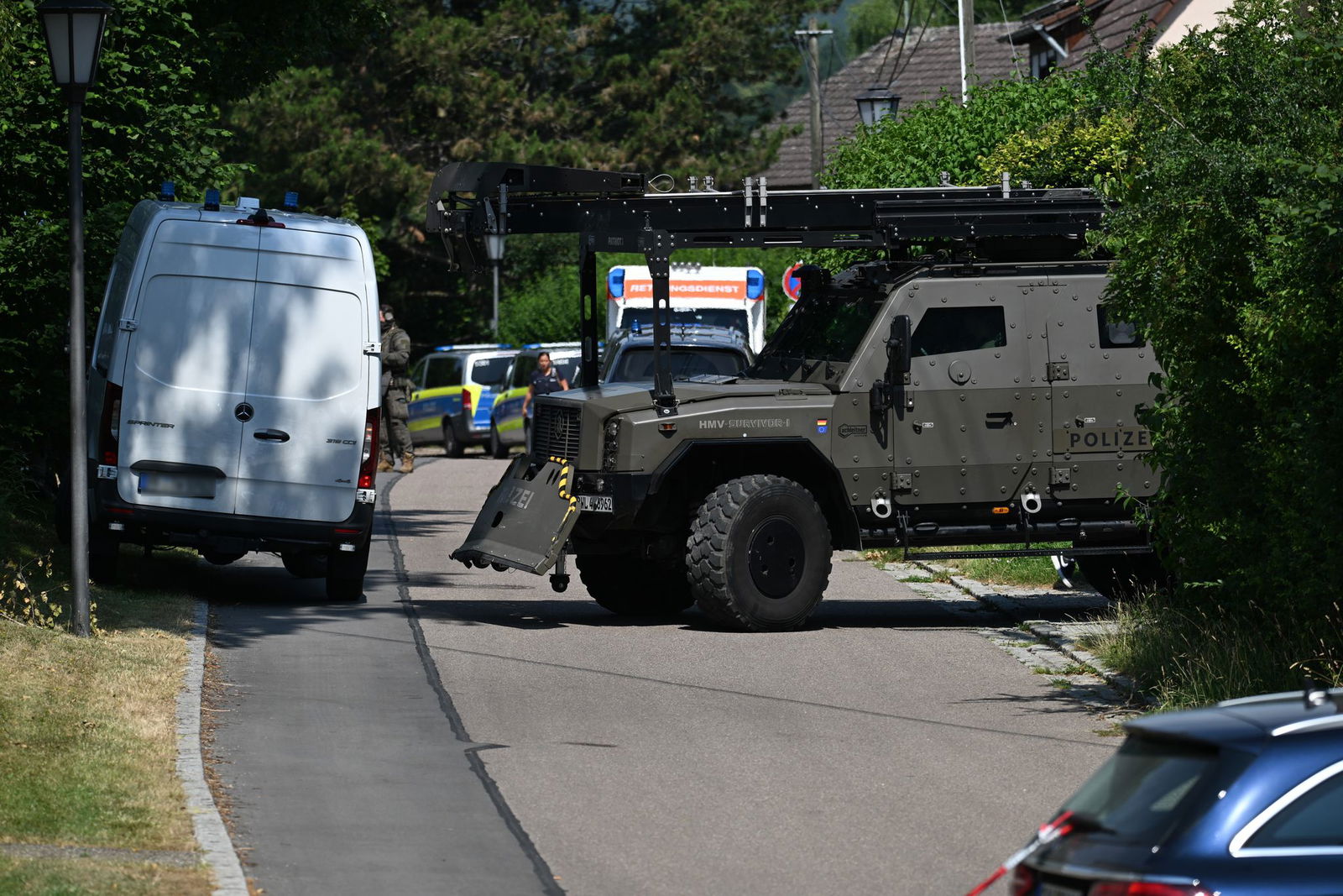 In Rosengarten gibt es einen größeren Polizeieinsatz.