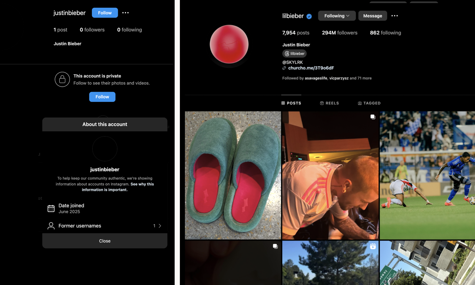 Justin Bieber Instagram