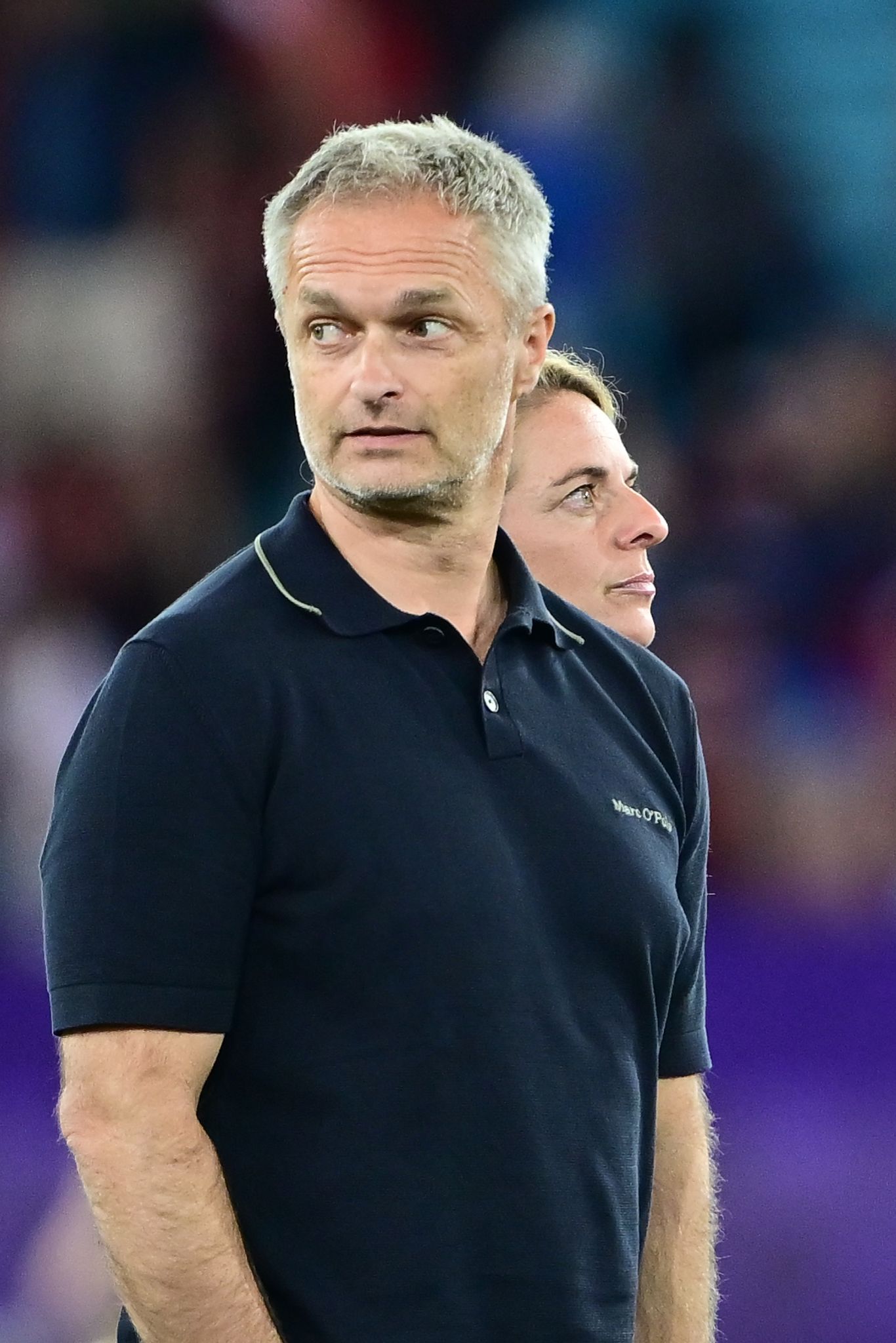 Anspannung vor dem Viertelfinale: Bundestrainer Christian Wück und Sportdirektorin Nia Künzer.