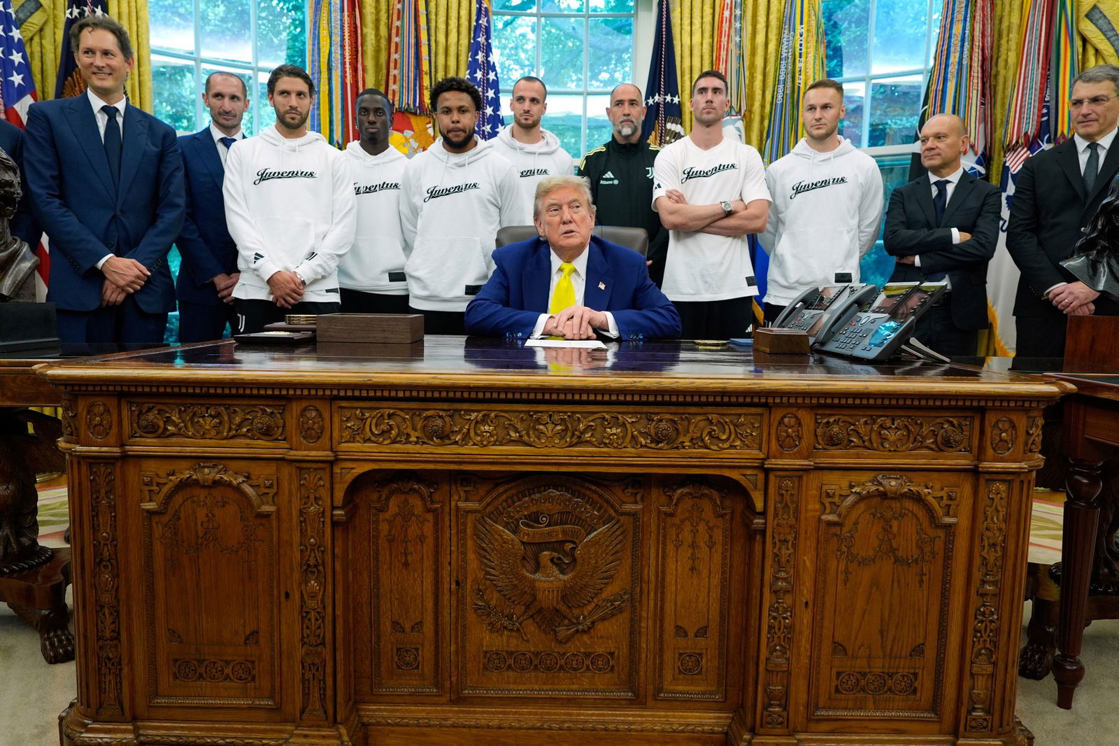 Zu Gast im Oval Office bei US-Präsident Donald Trump: WM-Teilnehmer Juventus Turin.