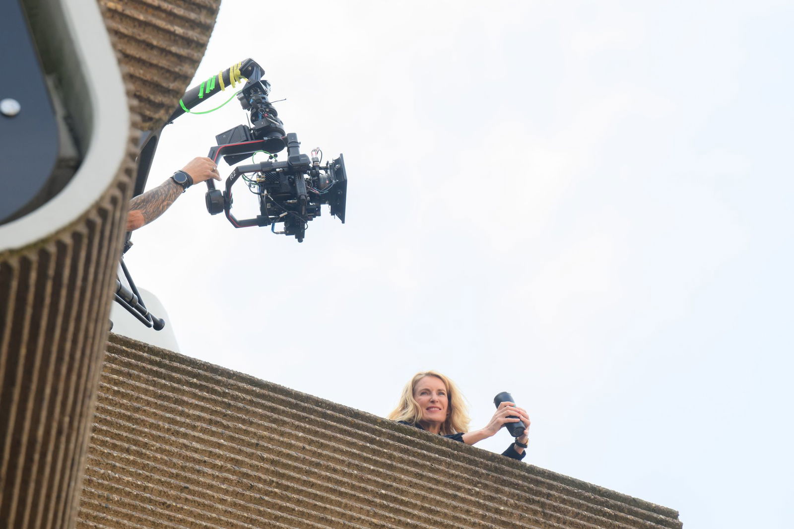 Die Schauspielerin Maria Furtwängler steht bei Dreharbeiten für einen neuen «Tatort» im Parkhaus Osterstraße. 