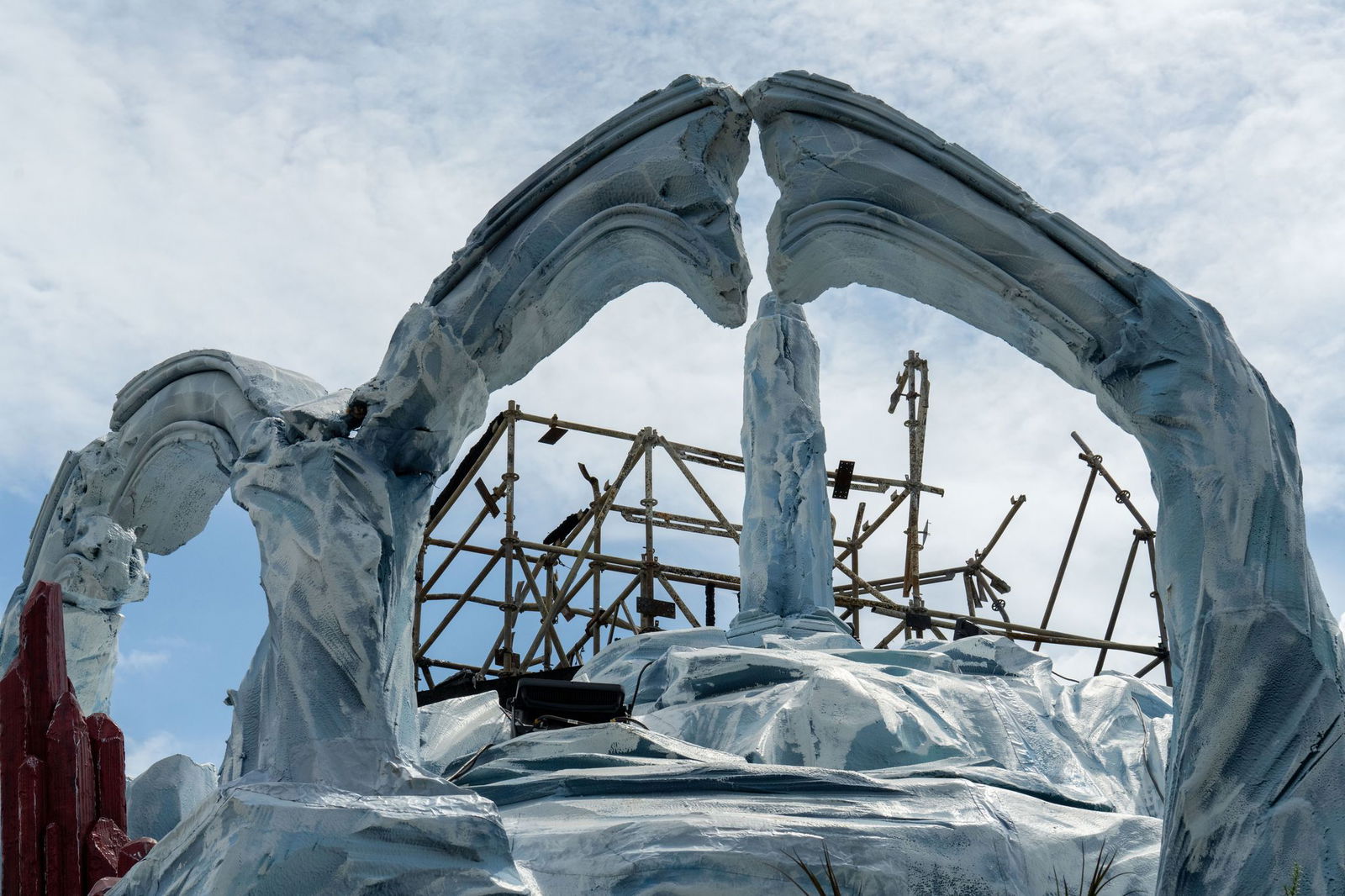 Innerhalb weniger Tage wurde eine alternative Hauptbühne errichtet.