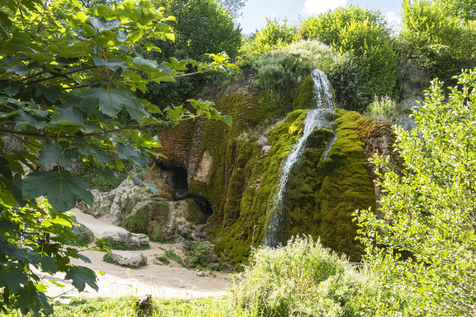 Blick auf Dreimühlen-Wasserfall