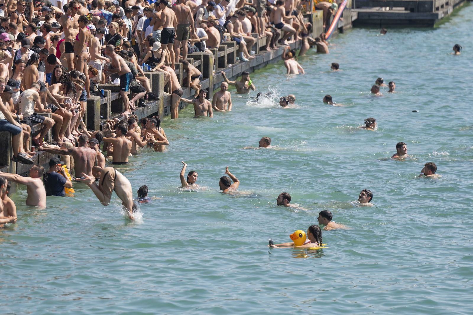 Der Zürichsee bot Abkühlung.