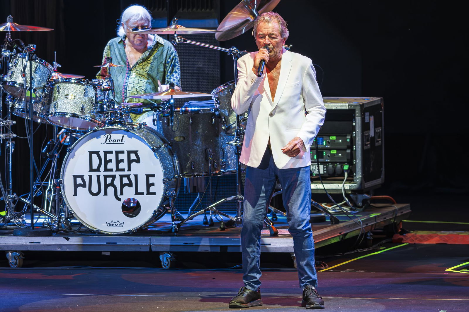 Mit Deep Purple steht Sänger Ian Gillan (mit Schlagzeuger Ian Paice) immer noch regelmäßig auf der Bühne. (Archivfoto)