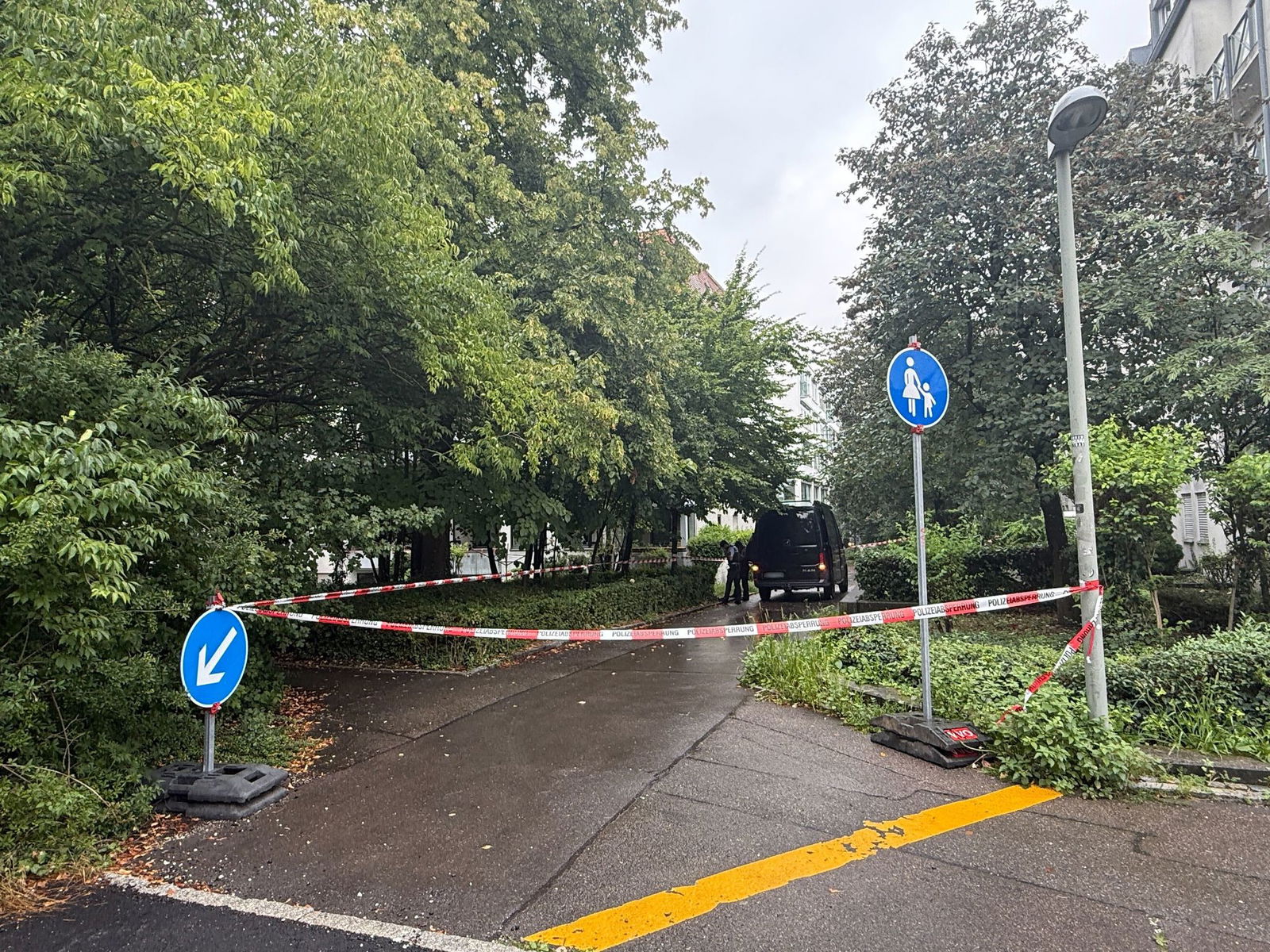 Das Wohnhaus ist abgeriegelt. 