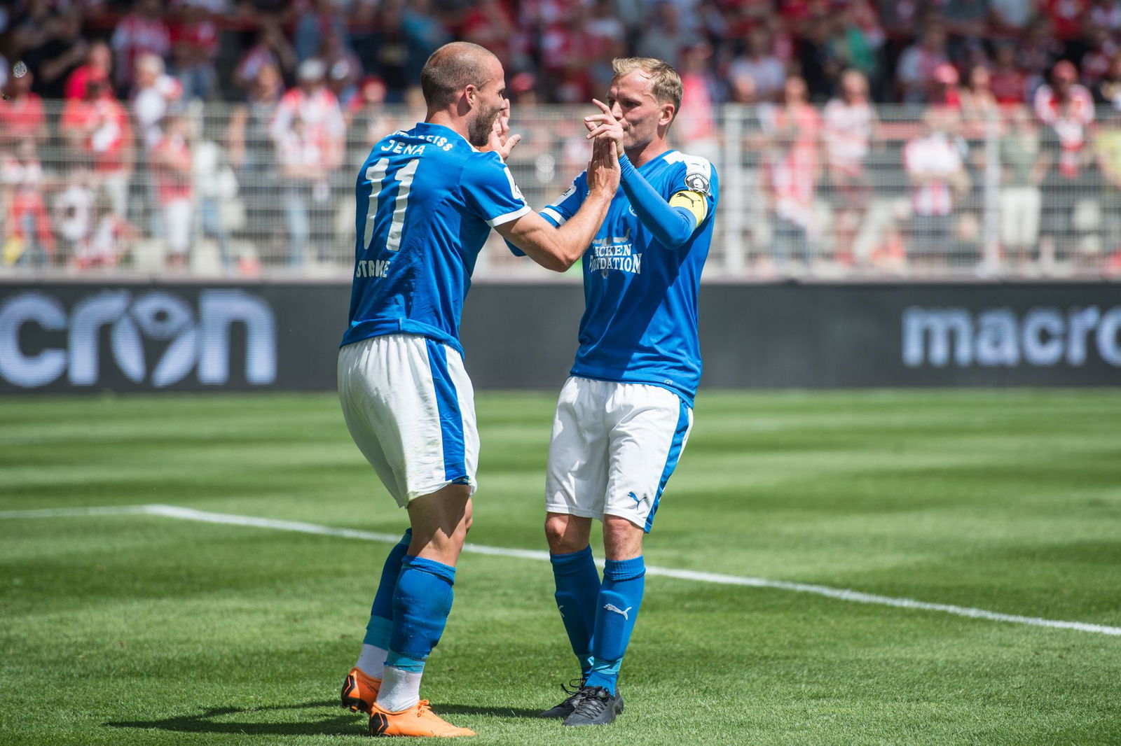 René Eckardt (r.) stand schon mit Jena im DFB-Pokal.