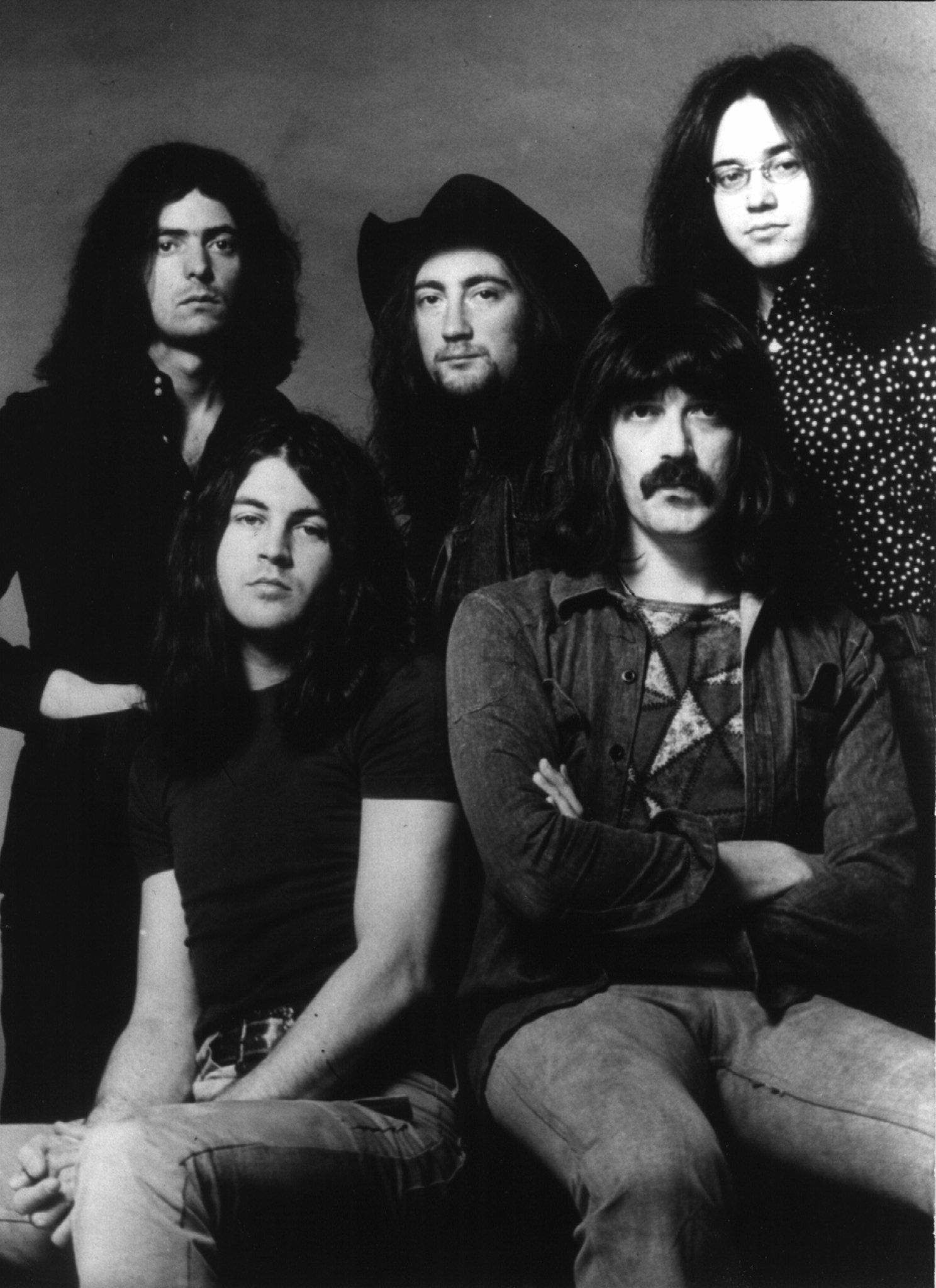 Deep Purple in der legendären Mark-II-Besetzung (v.l.): Ritchie Blackmore (Gitarre), Ian Gillan (Gesang), Roger Glover (Bass), Jon Lord (Orgel), Ian Paice (Schlagzeug). (Archivfoto)