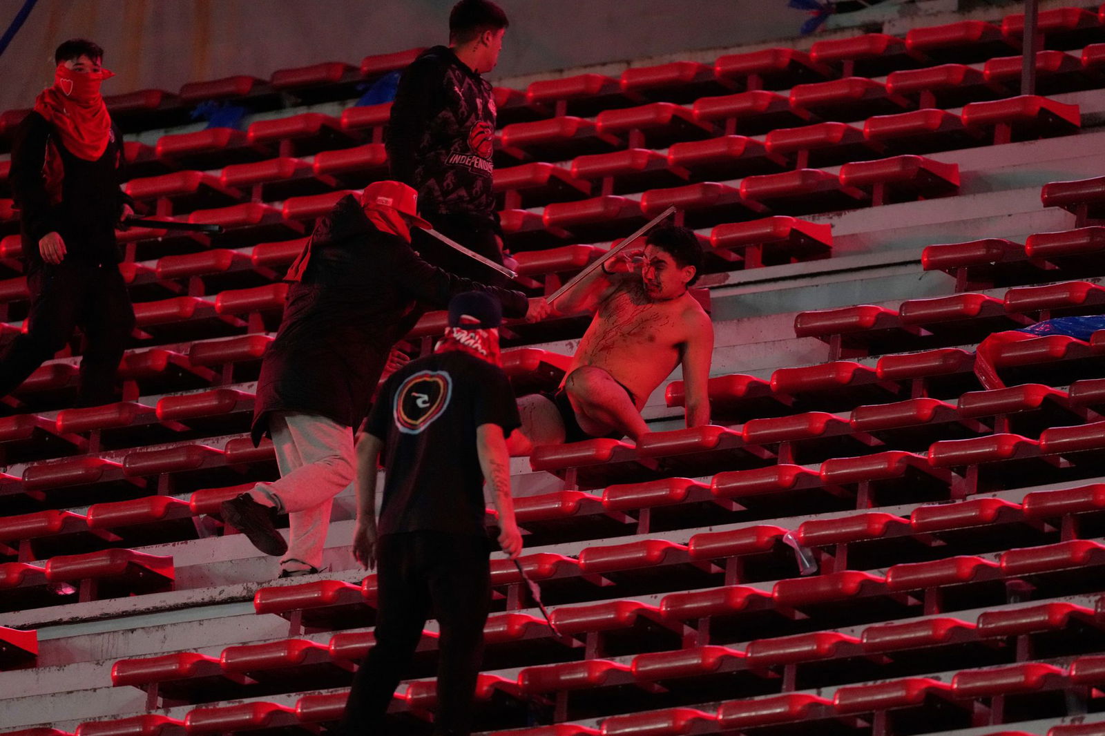 Eine Auseinandersetzung beim Fußball in Buenos Aires.