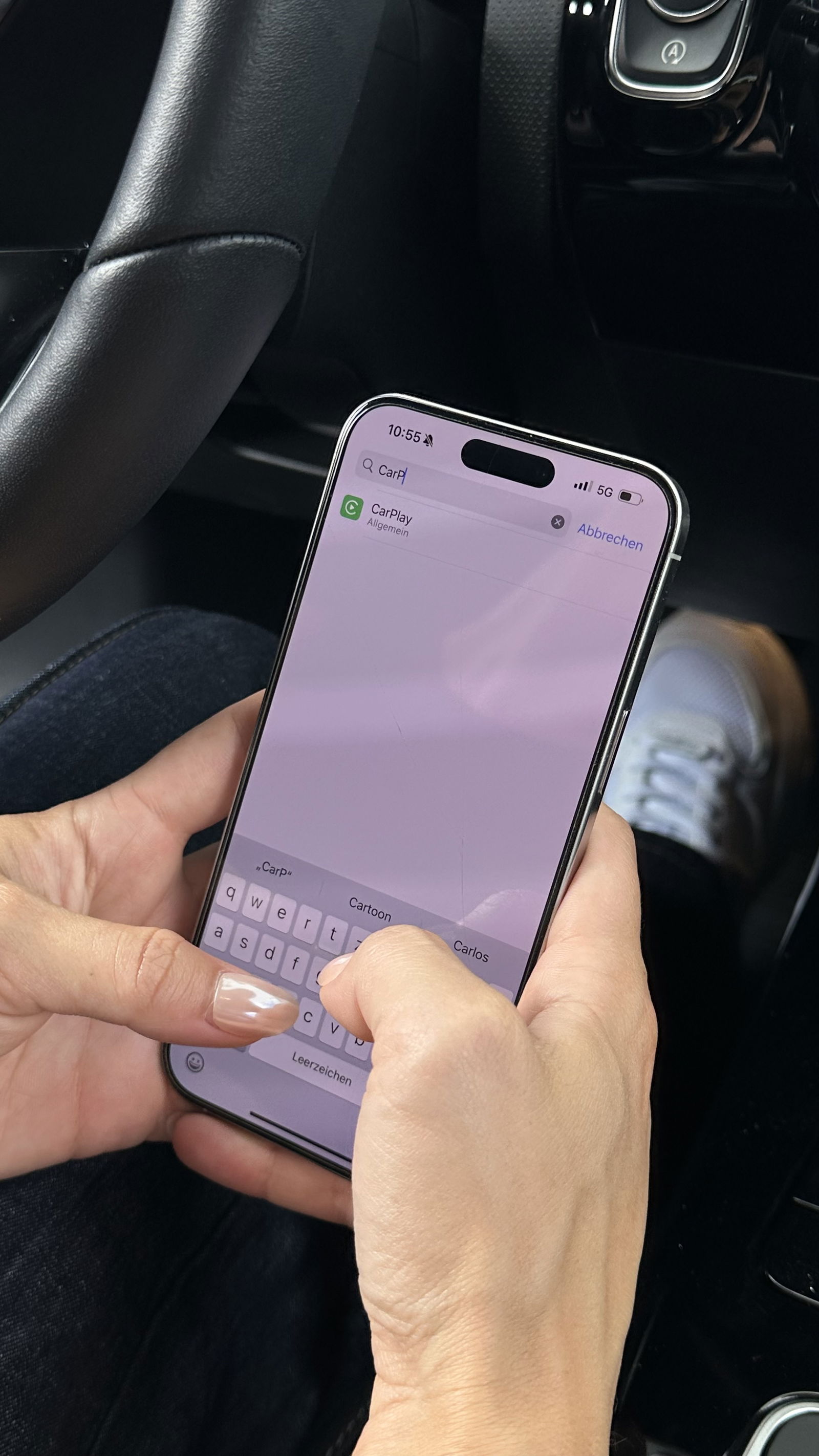 Carplay in Einstellungen suchen