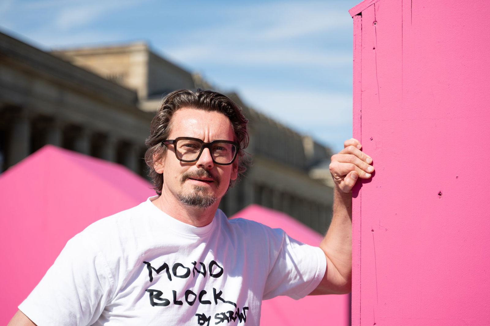 Architektur-Künstler Andreas Sarow will jeden Tag vor Ort sein, um Interessierte über das Projekt aufzuklären.