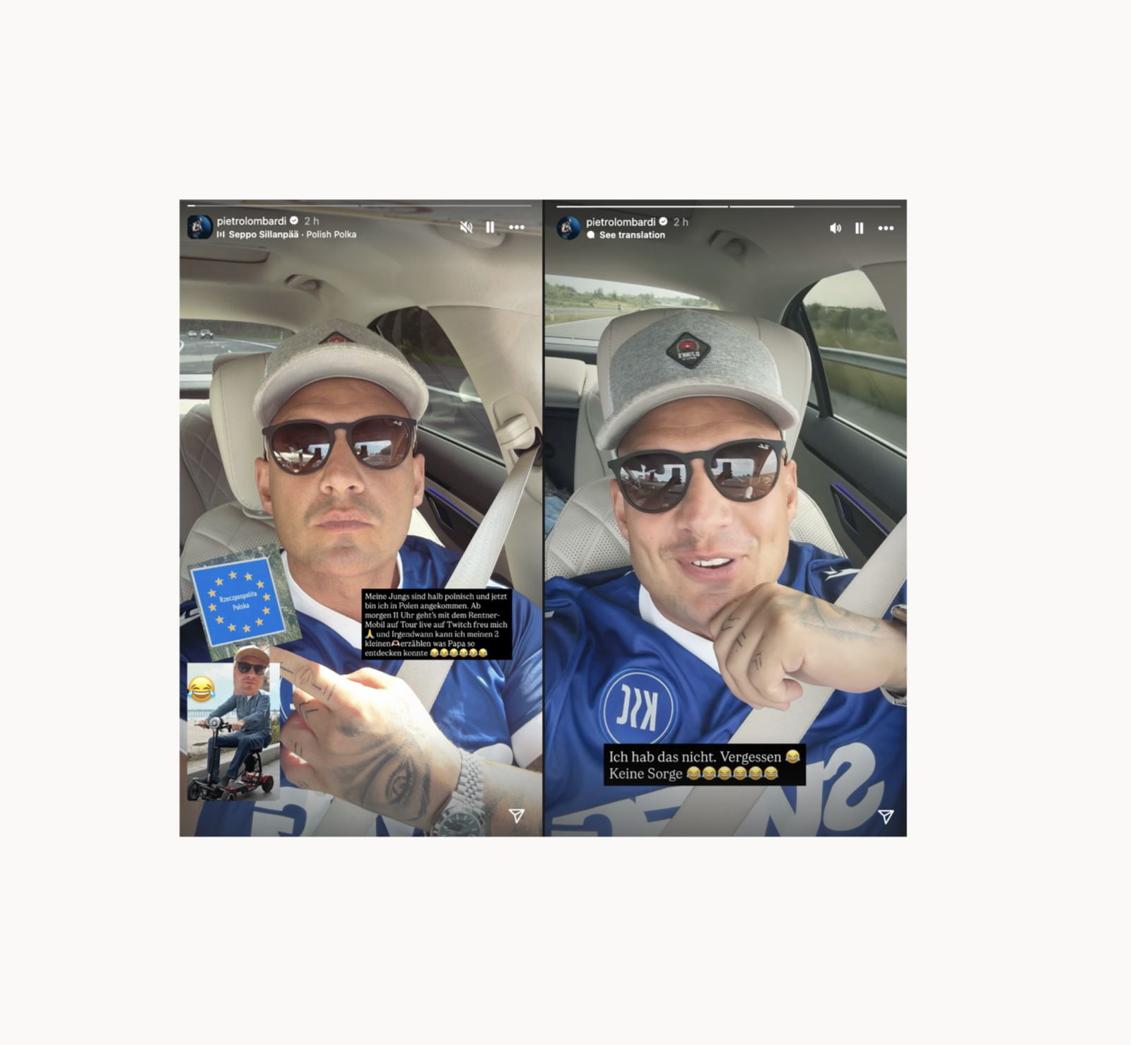 Pietro Lombardi - Instagram Story POLEN