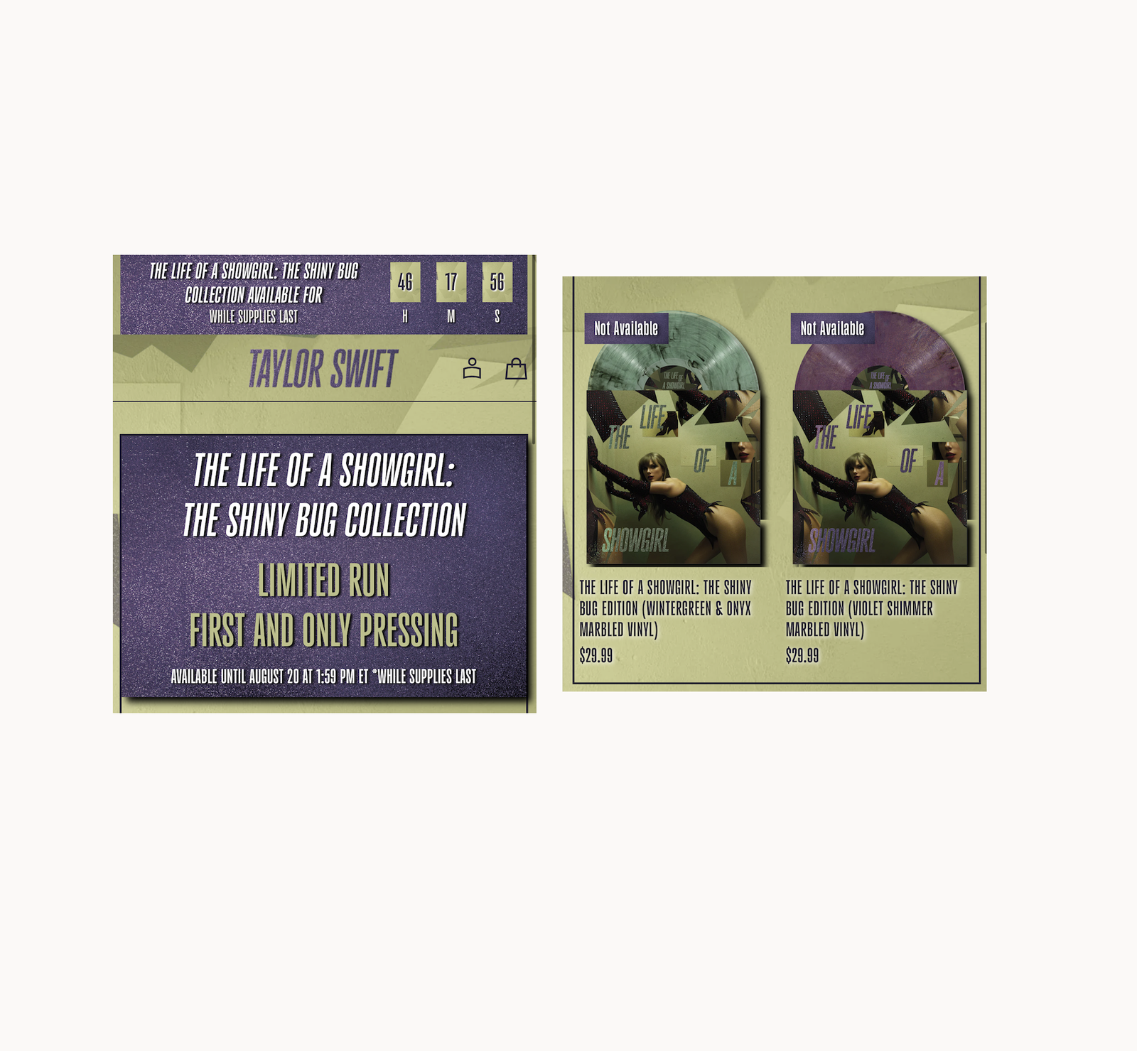 The Life of a Showgirl - Shiny Bug Collection Taylor Swift