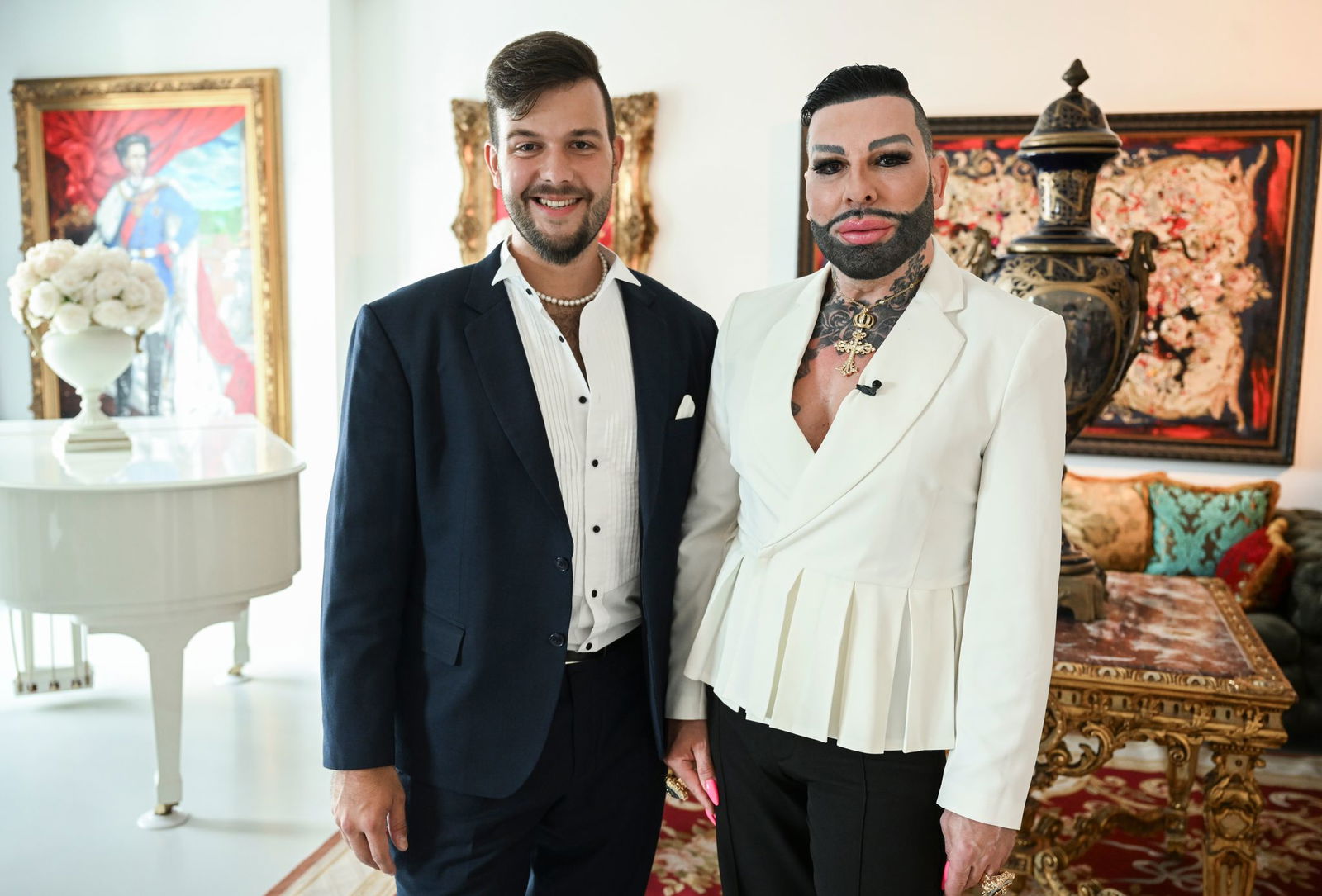 Der Modedesigner Harald Glööckler und der CDU-Politiker Marc-Eric Lehmann zeigten sich eine Zeit lang öffentlich vertraut. (Archivbild)