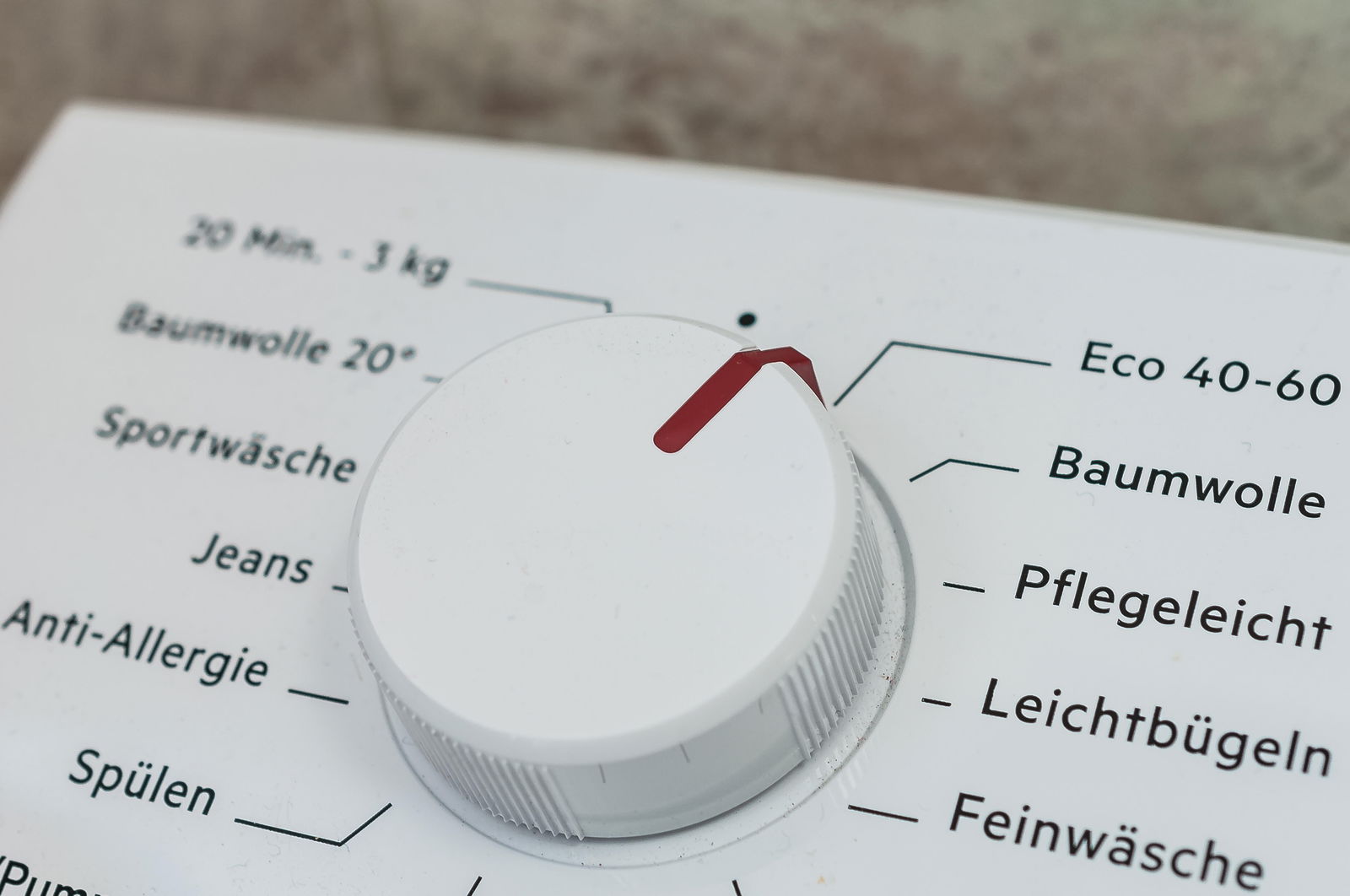 Eco-Programm bei einer Waschmaschine