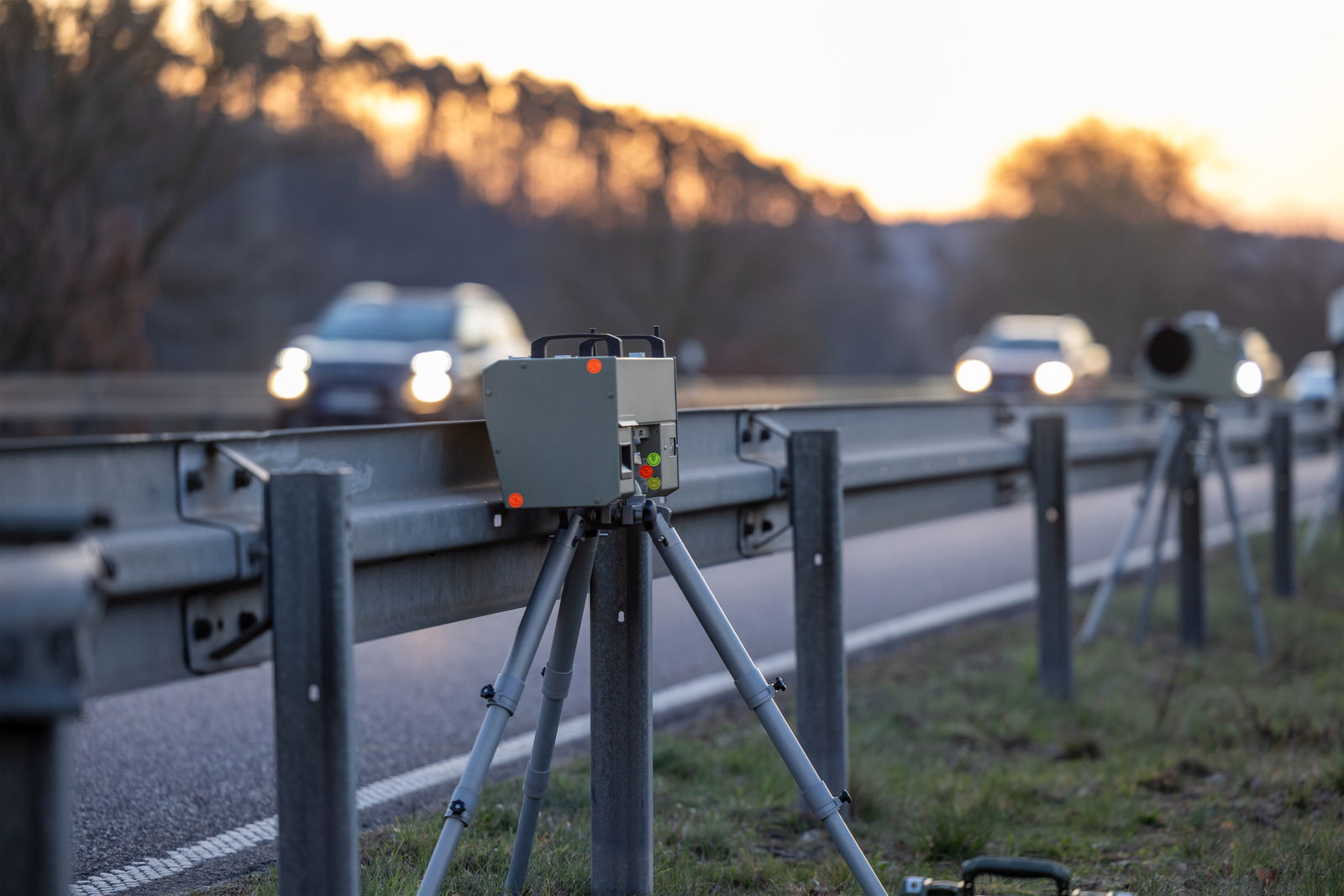 Blitzer an der Autobahn